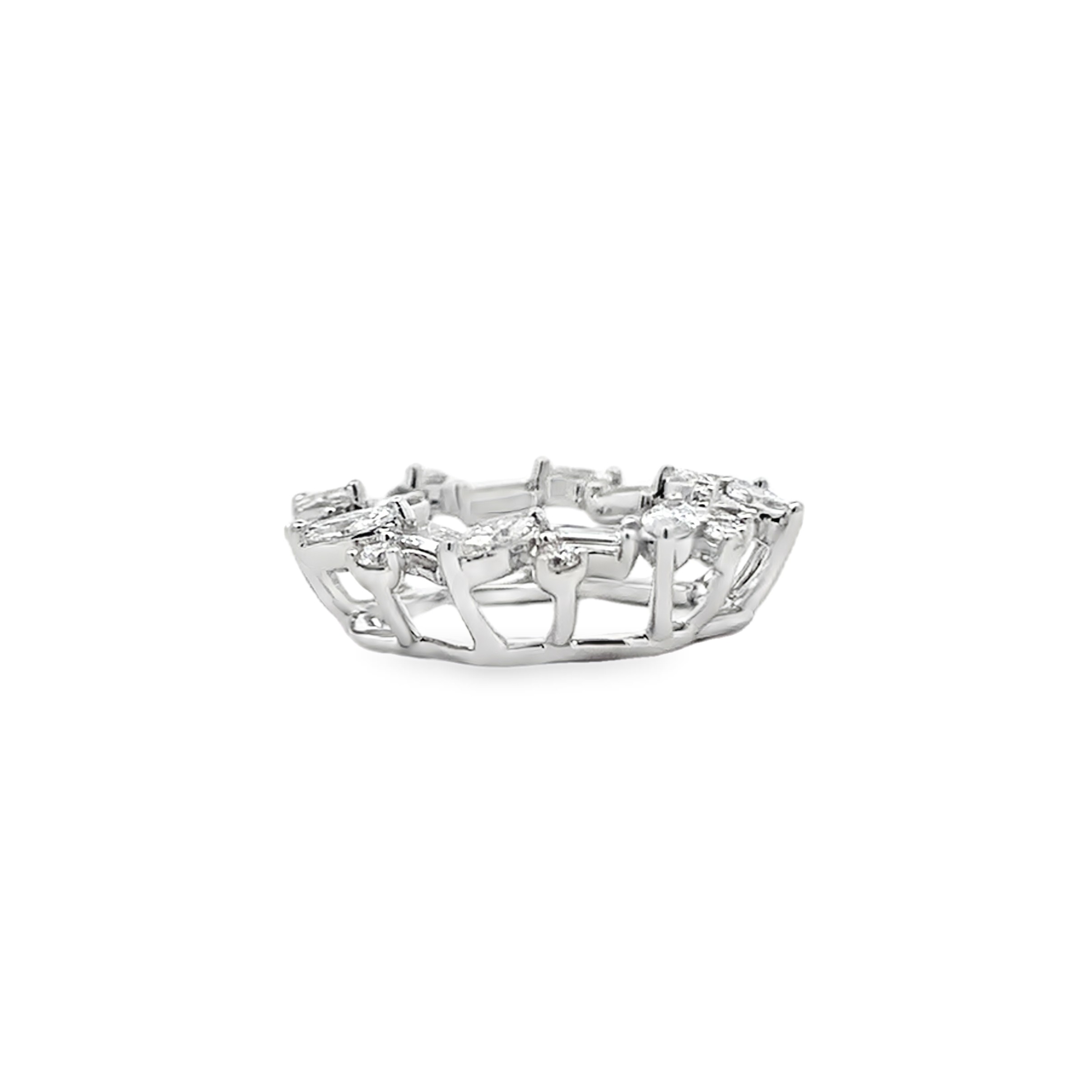 18K White Gold Circular Diamond Slider Pendant