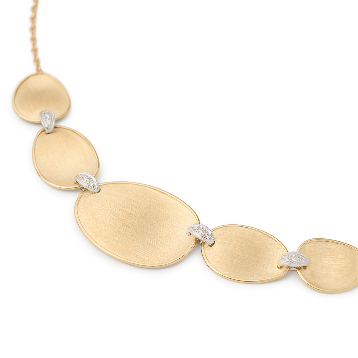 Marco Bicego 18K Yellow Gold Lunaria Diamond Accent Halfsie Necklace