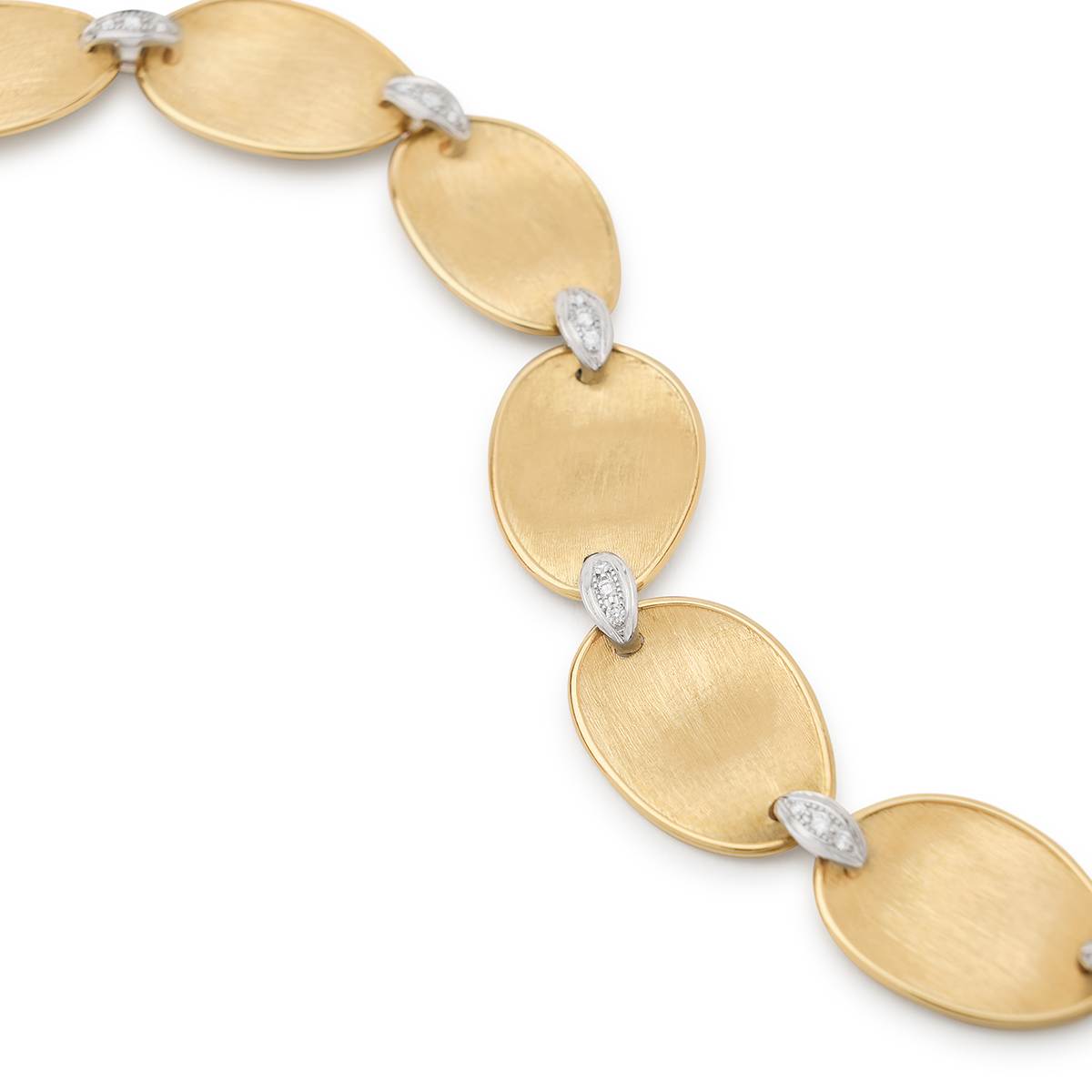 Marco Bicego 18K White & Yellow Gold Lunaria Diamond Acents Link Necklace