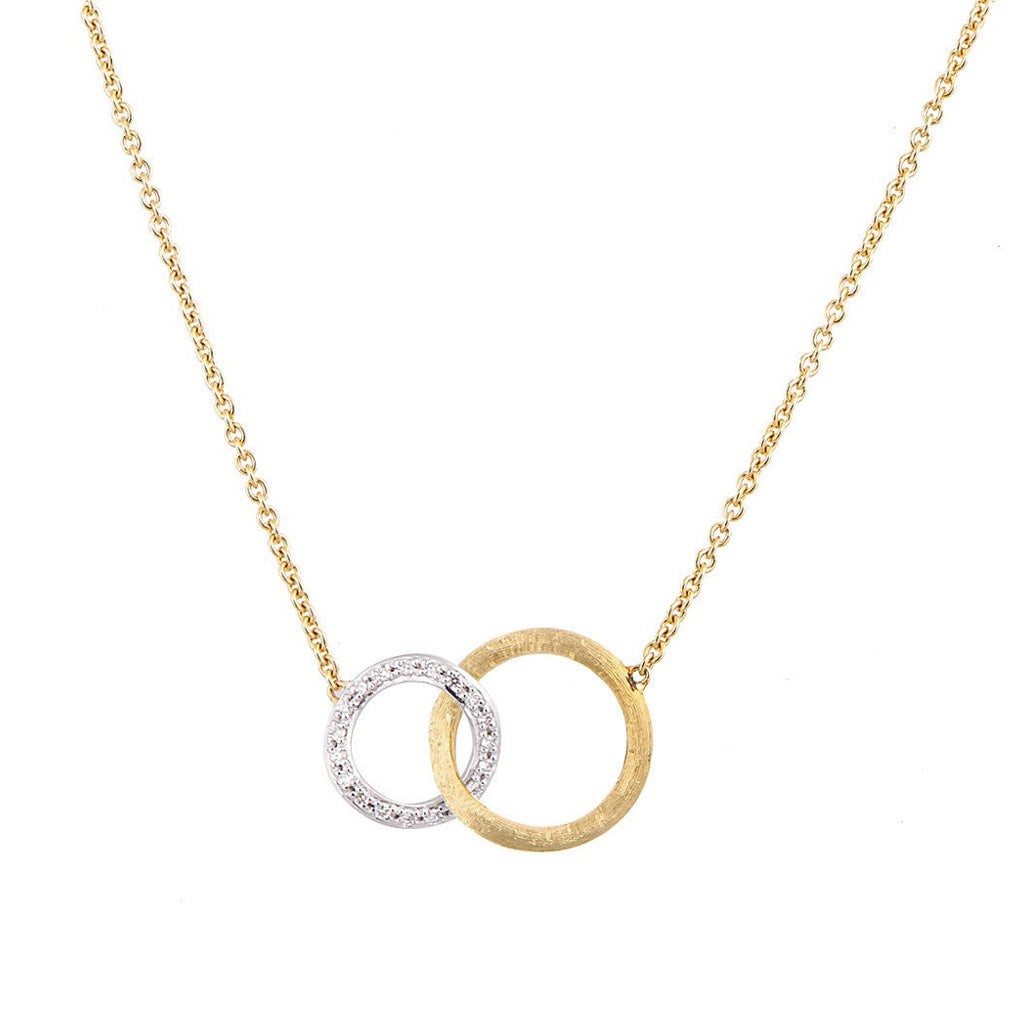 Marco Bicego 18K Two-Tone Jaipur Collection Diamond Mixed Link Necklace