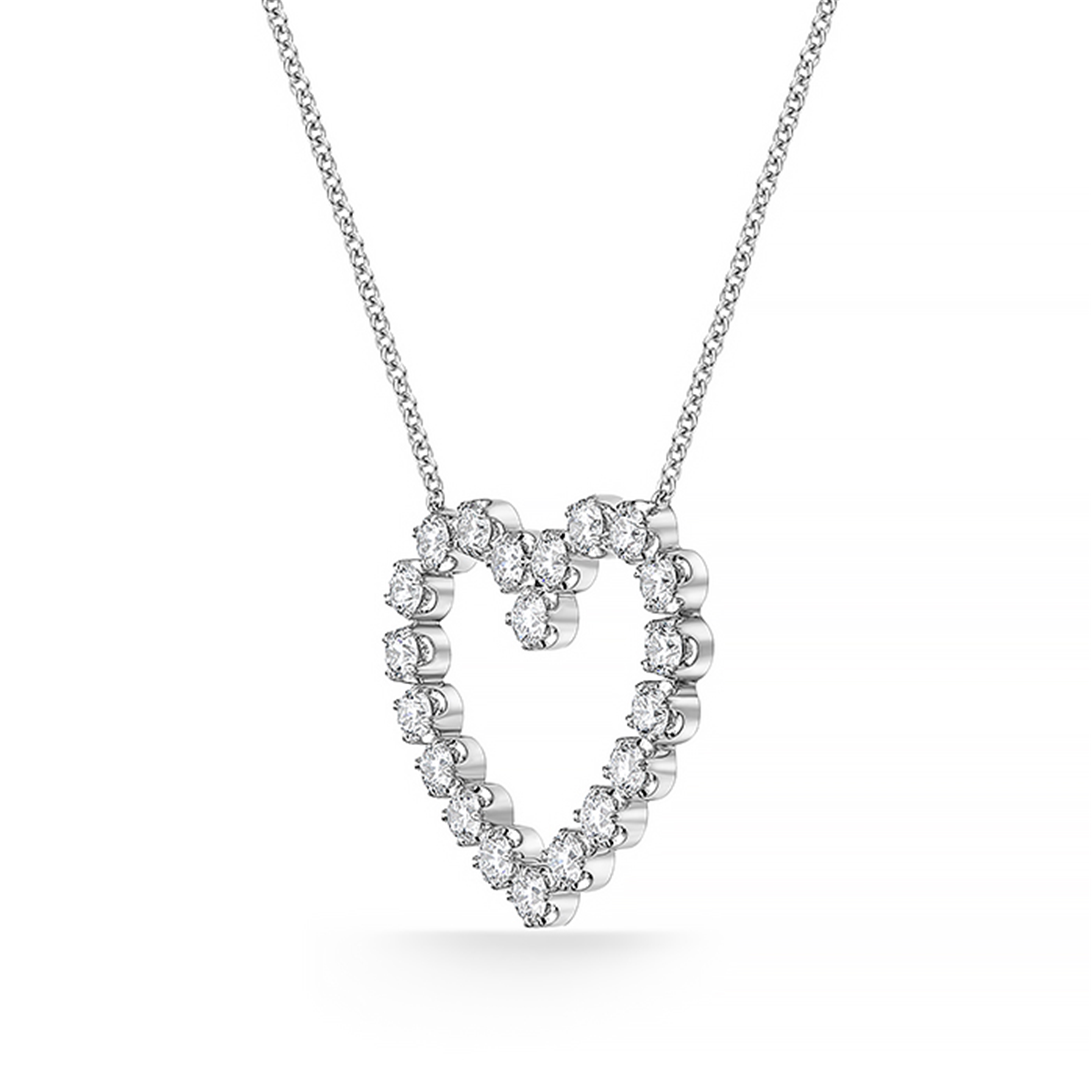 Memoire 18K White Gold Essentials Diamond Heart Necklace
