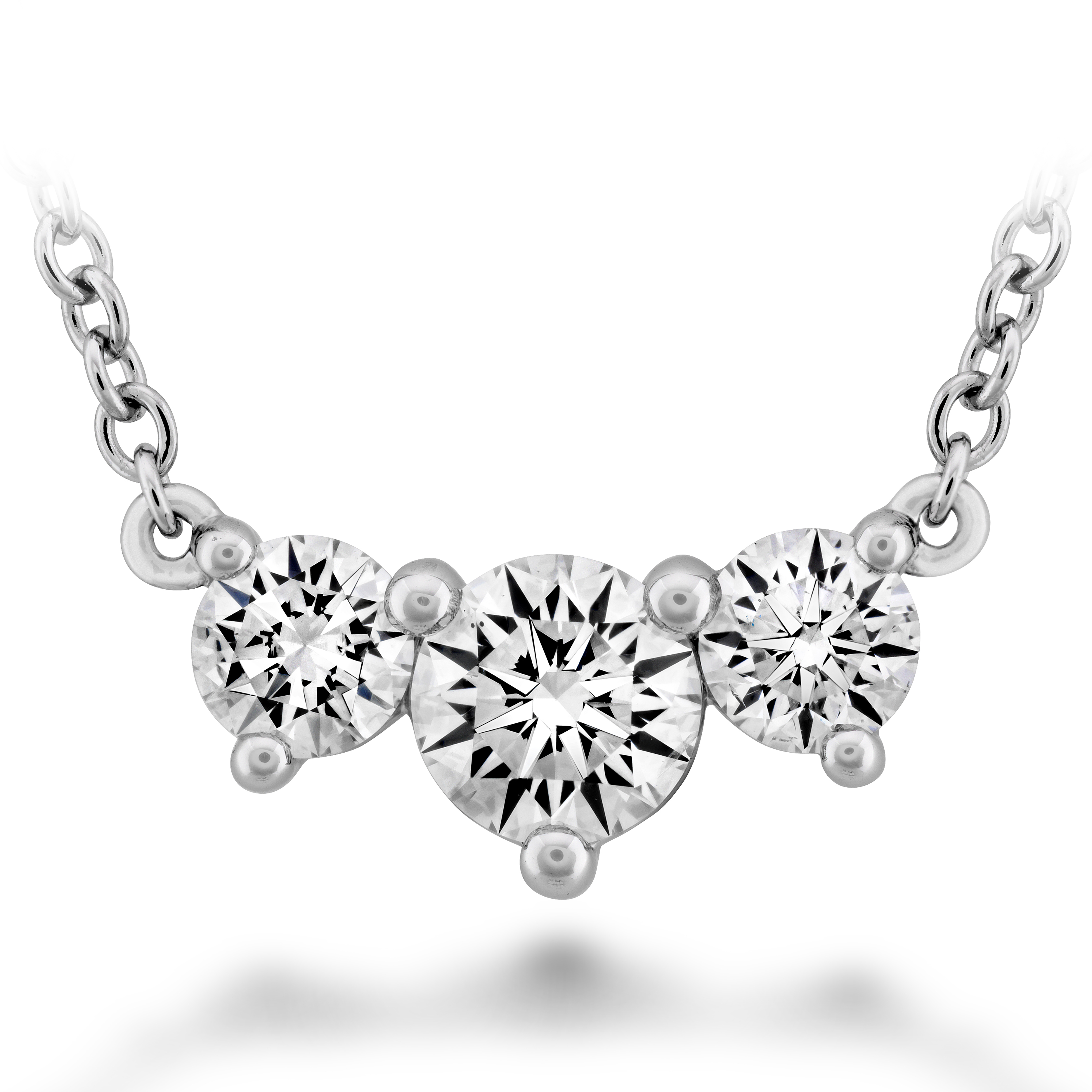 Memoire 18K White Gold Trinity Medium Diamond Necklace
