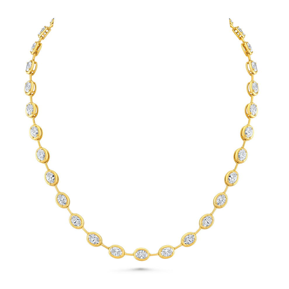 Norman Silverman 18K Yellow Gold Diamond Necklace 16