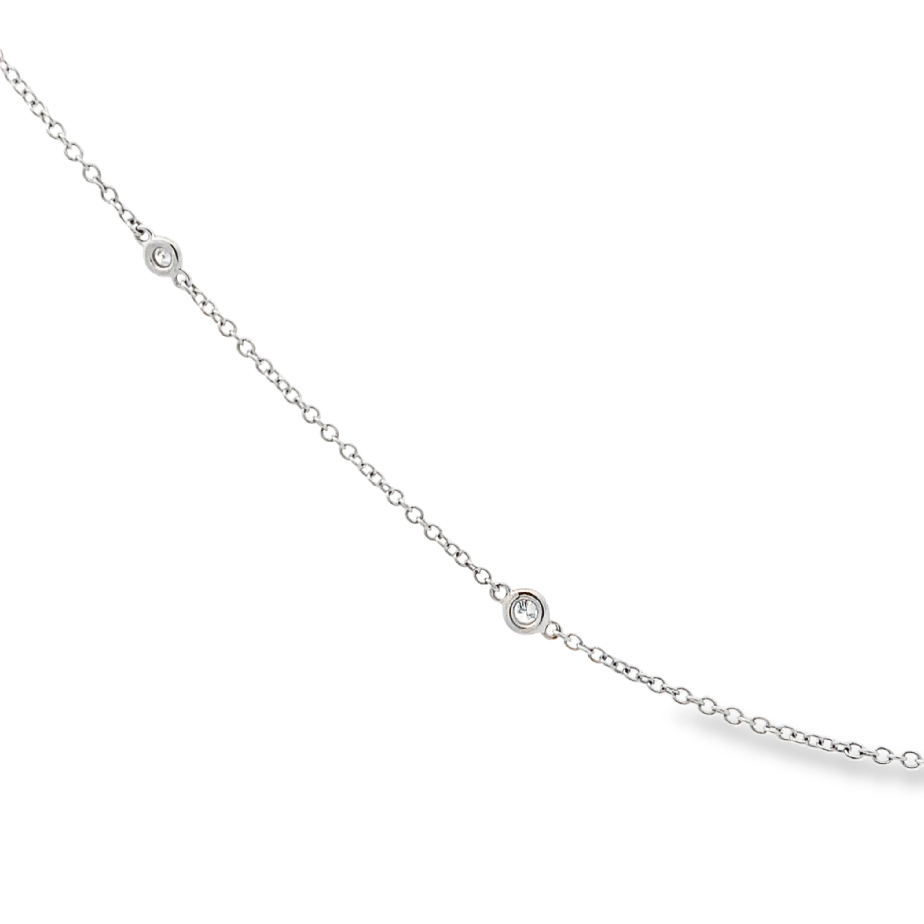 18K White Gold Diamond By The Yard Necklace