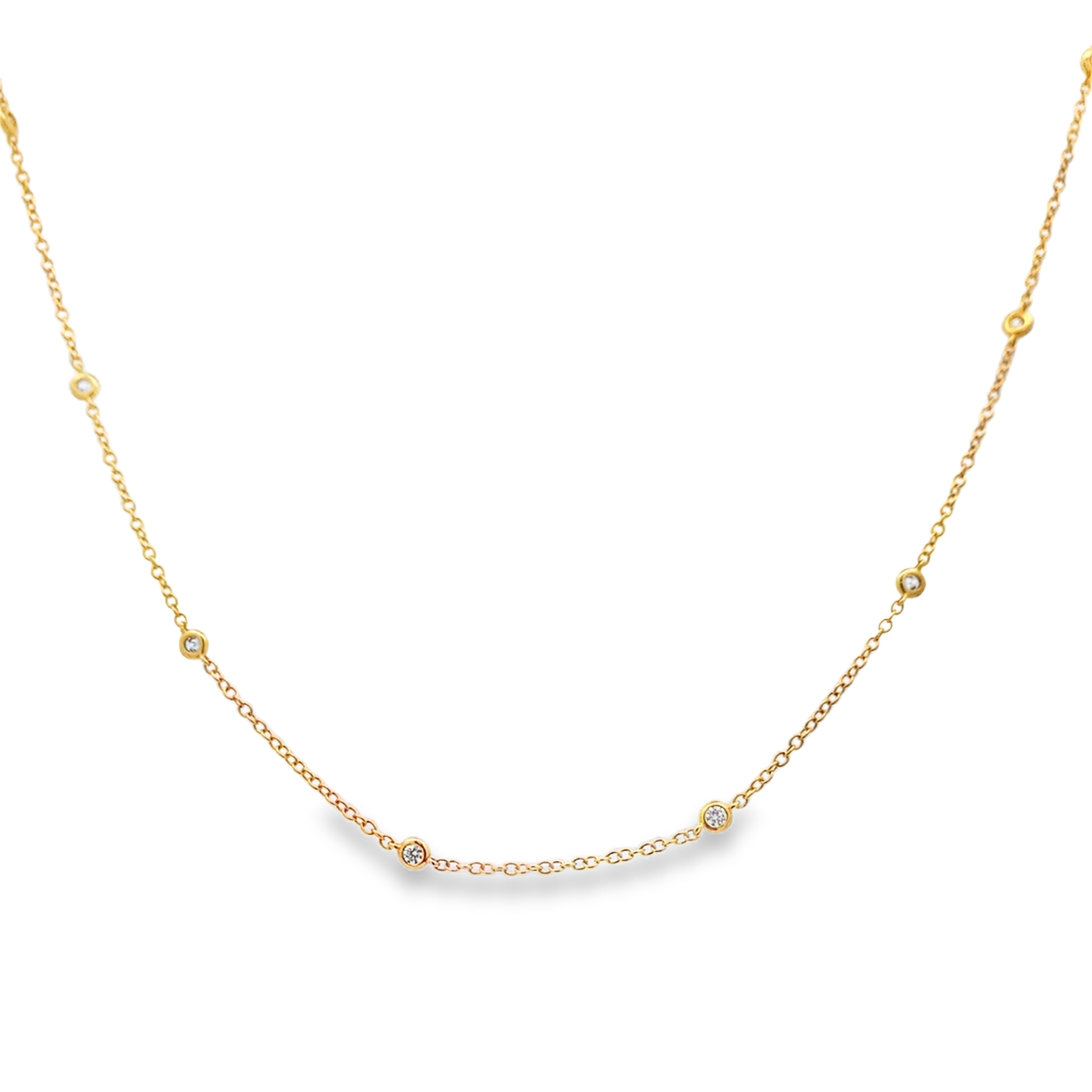 18K Yellow Gold Diamonds By The Yard Necklace