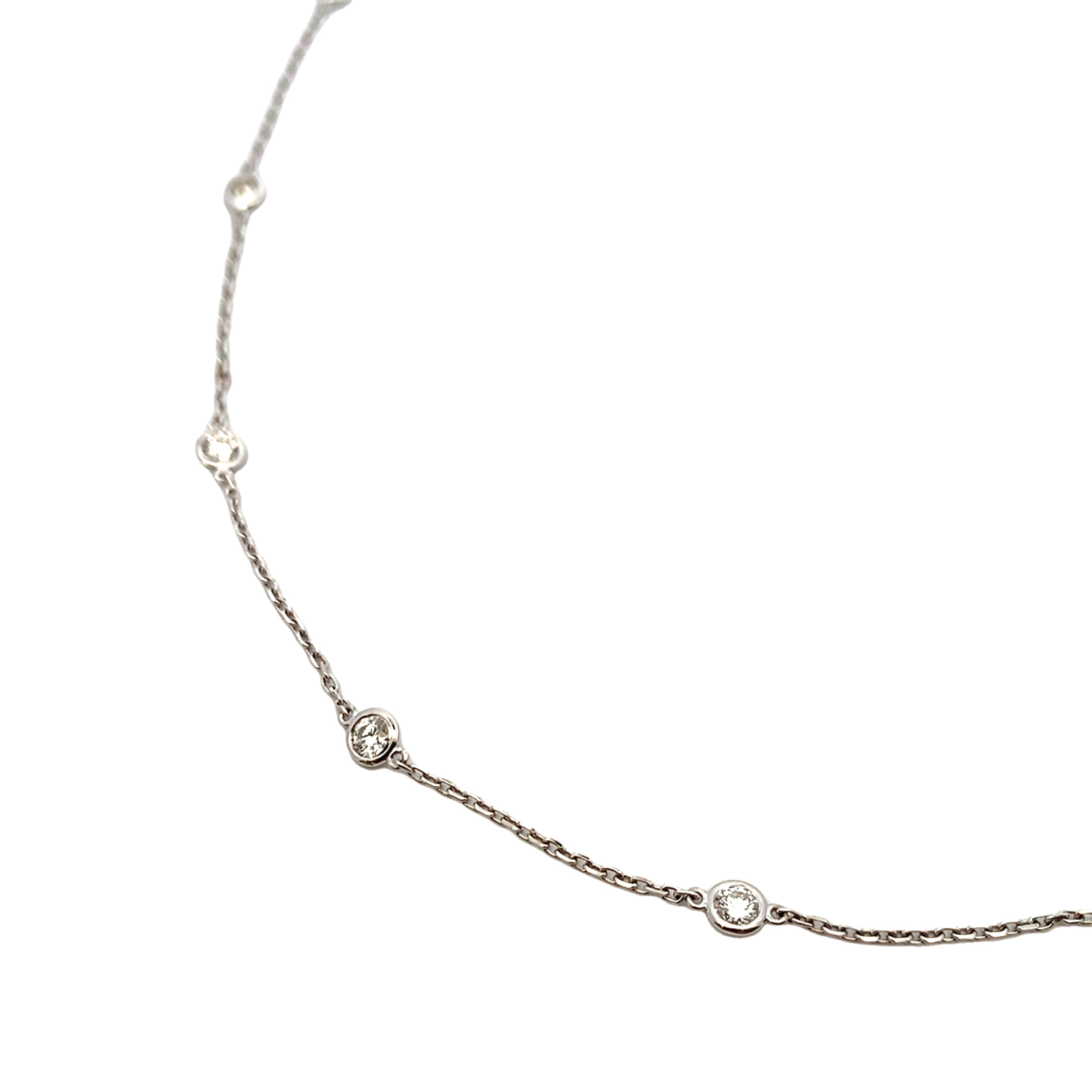 18K White Gold Diamond By The Yard Necklace 16