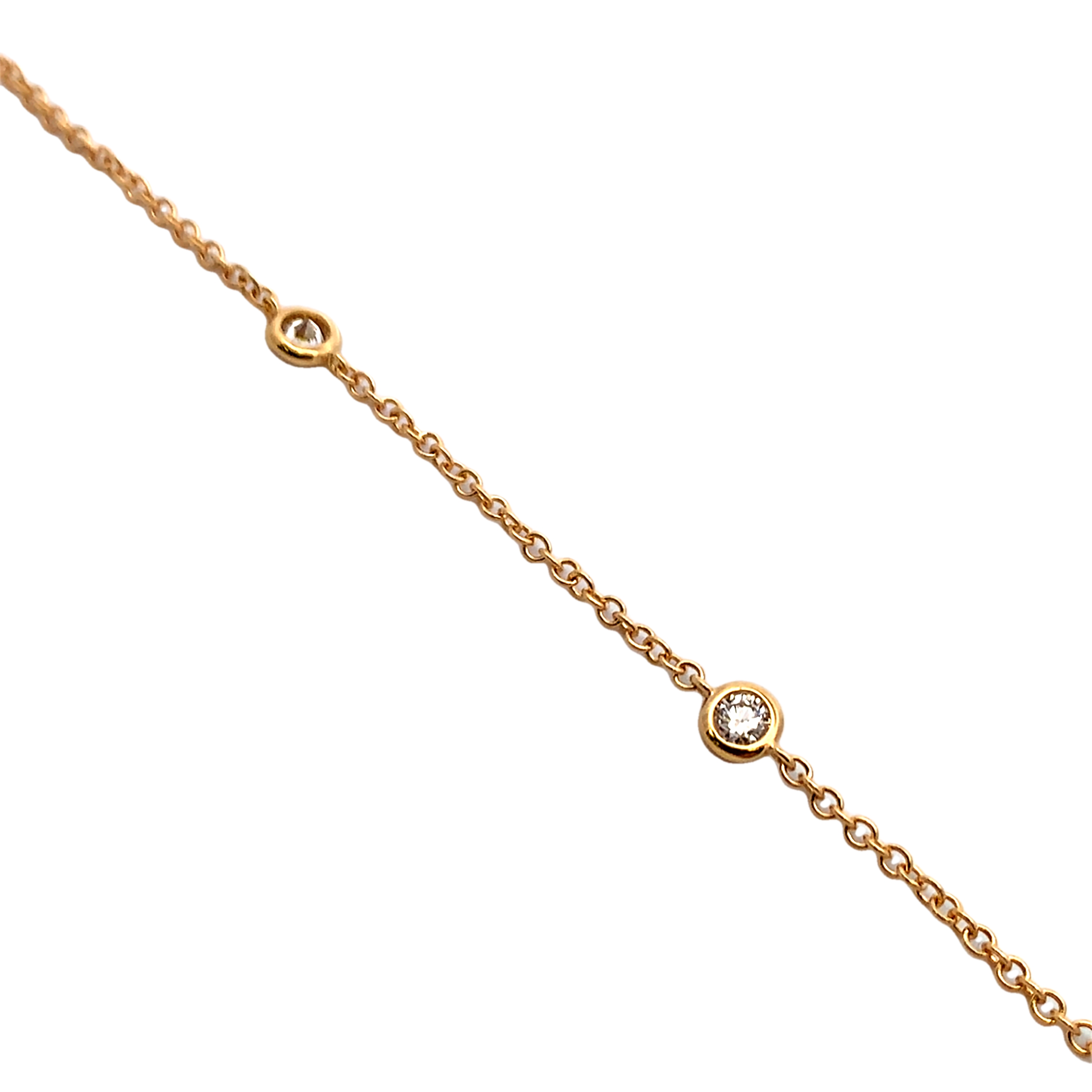 18K Yellow Gold Diamond By The Diamond Necklace 18