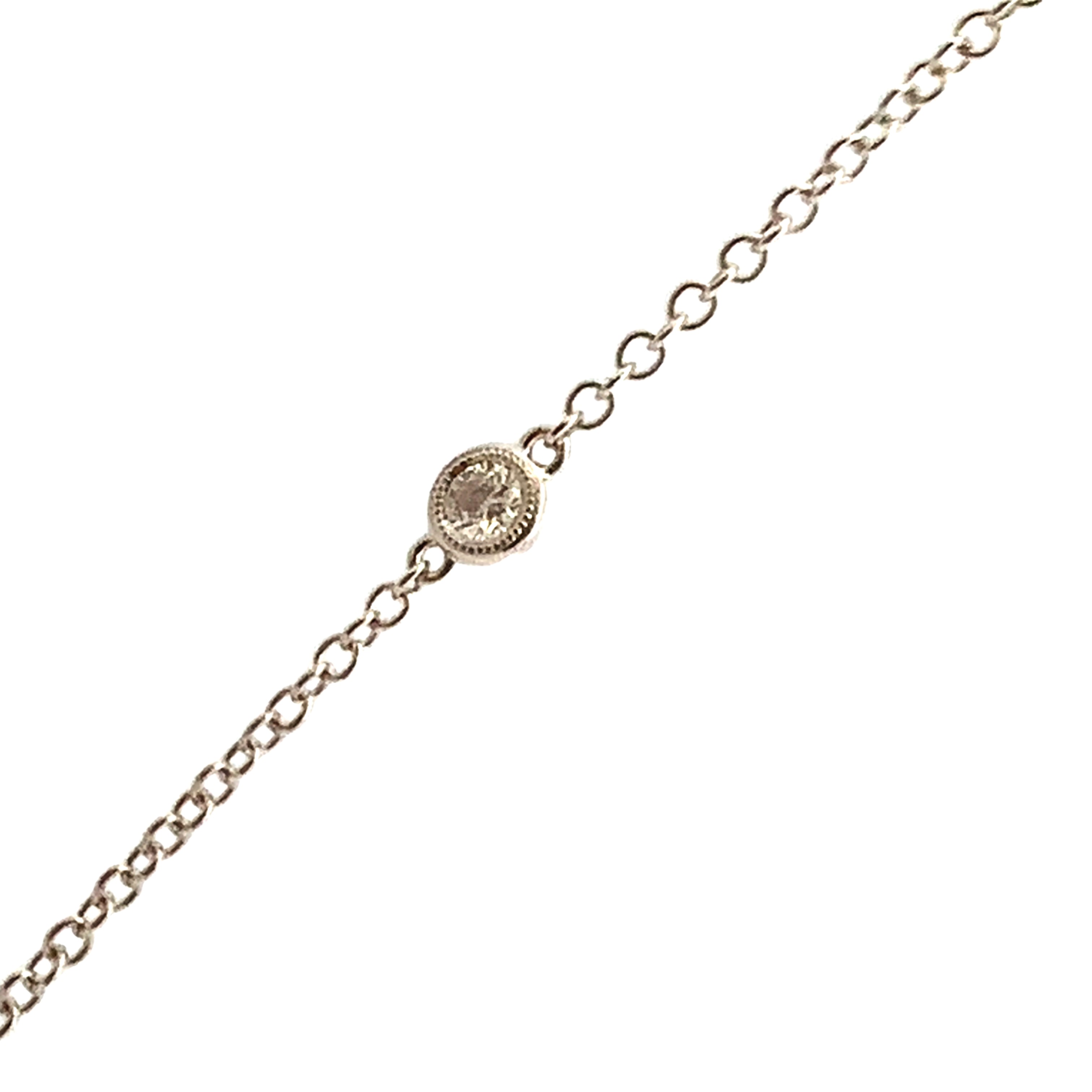 18K White Gold 8-Station Diamonds By The Yard Necklace