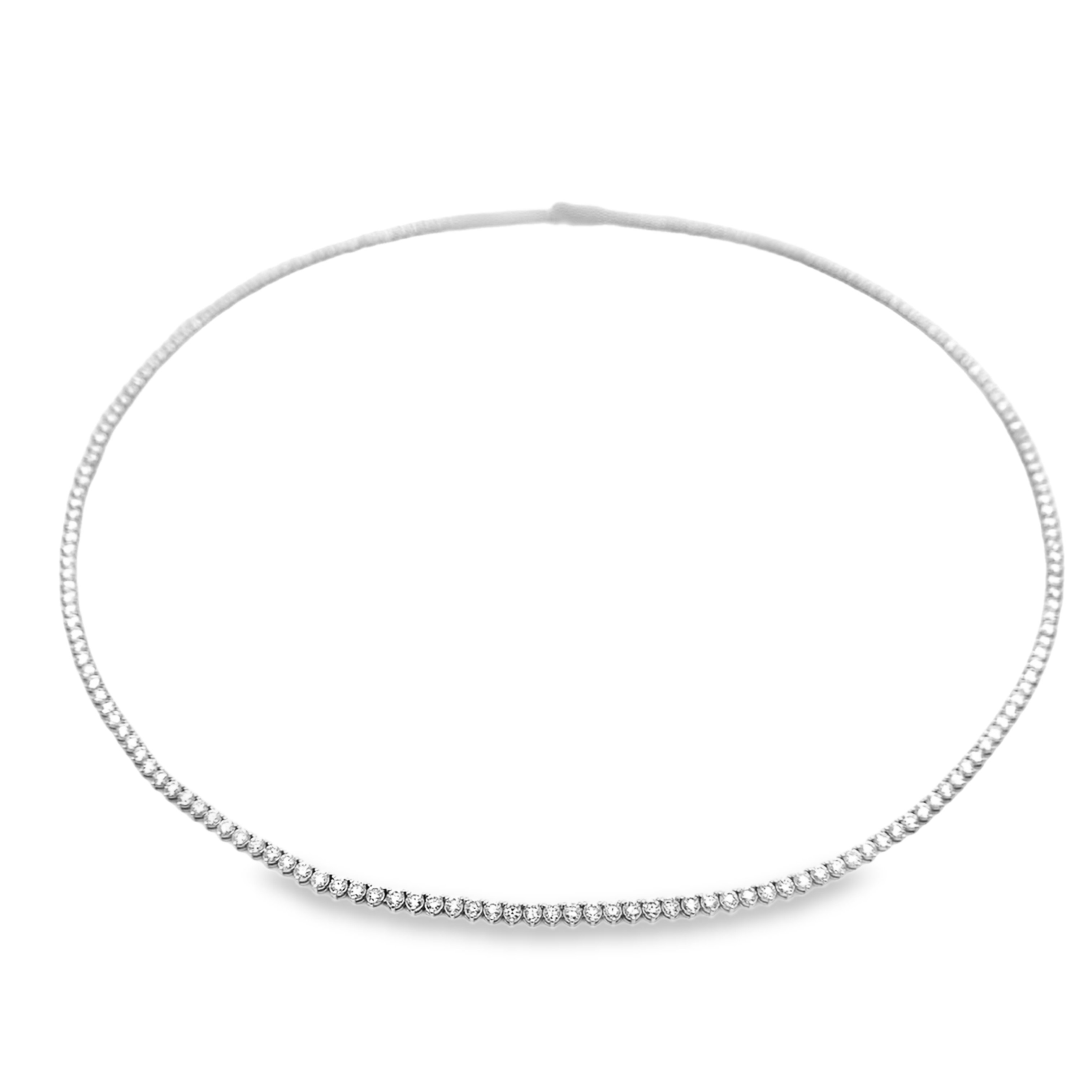 14K White Gold 20 Diamond Tennis Necklace