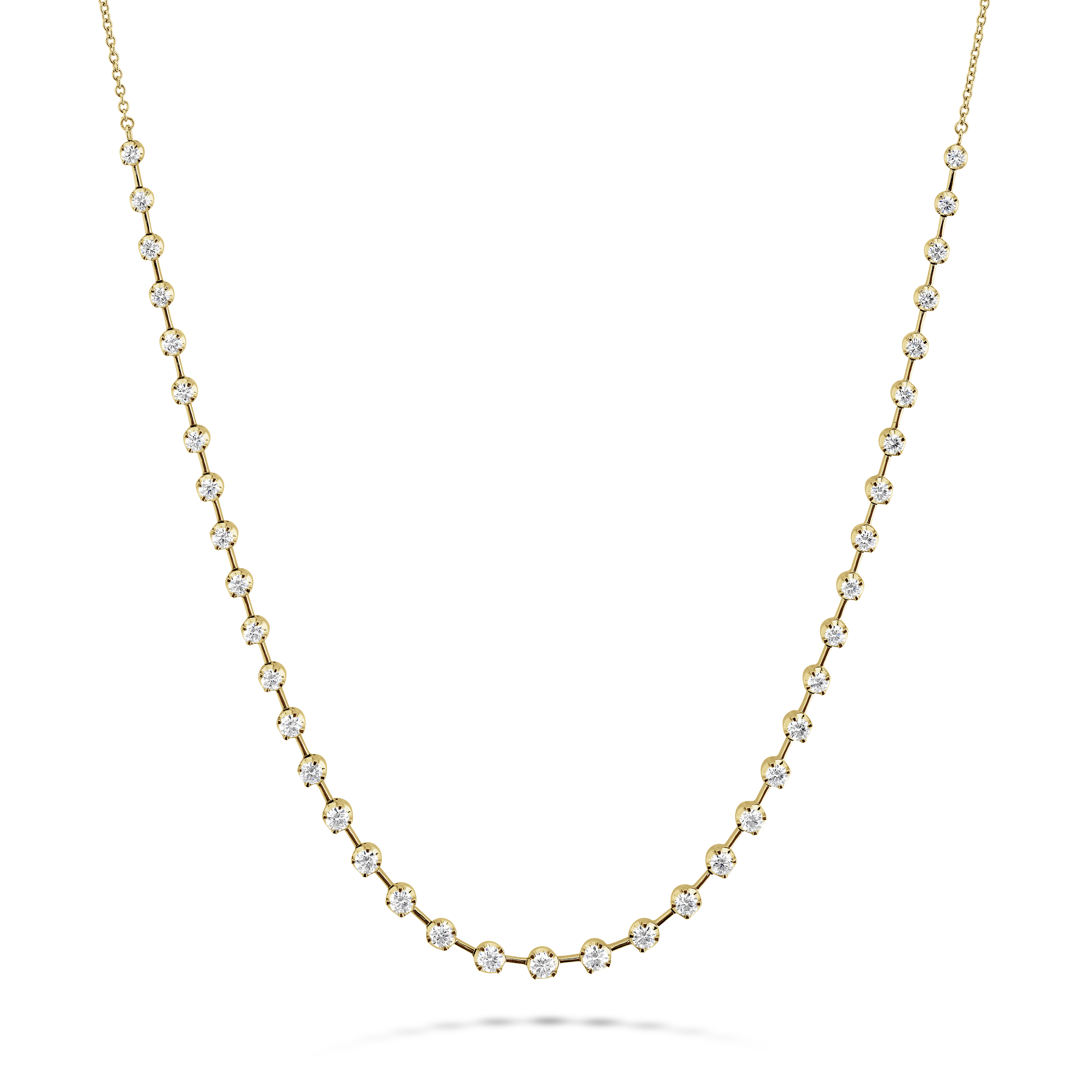 Memoire 18K Yellow Gold Diamond Station Necklace