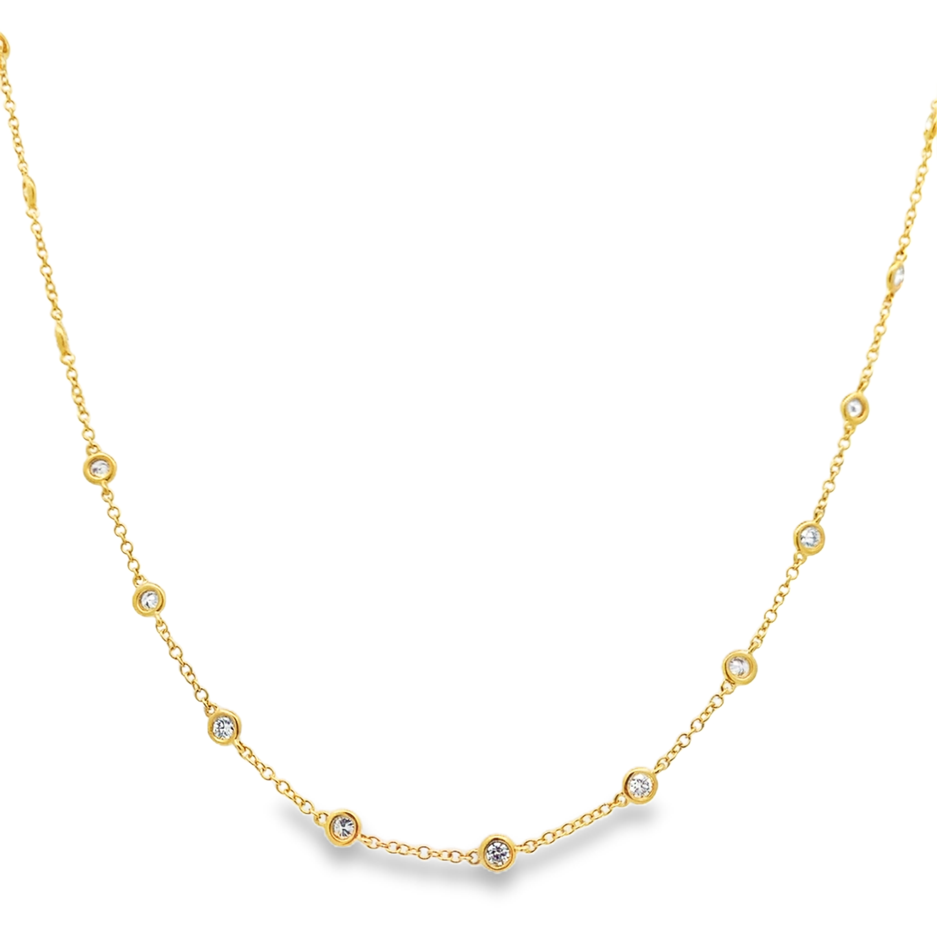 18K Yellow Gold 1.5-Carat Diamonds By The Yard Necklace