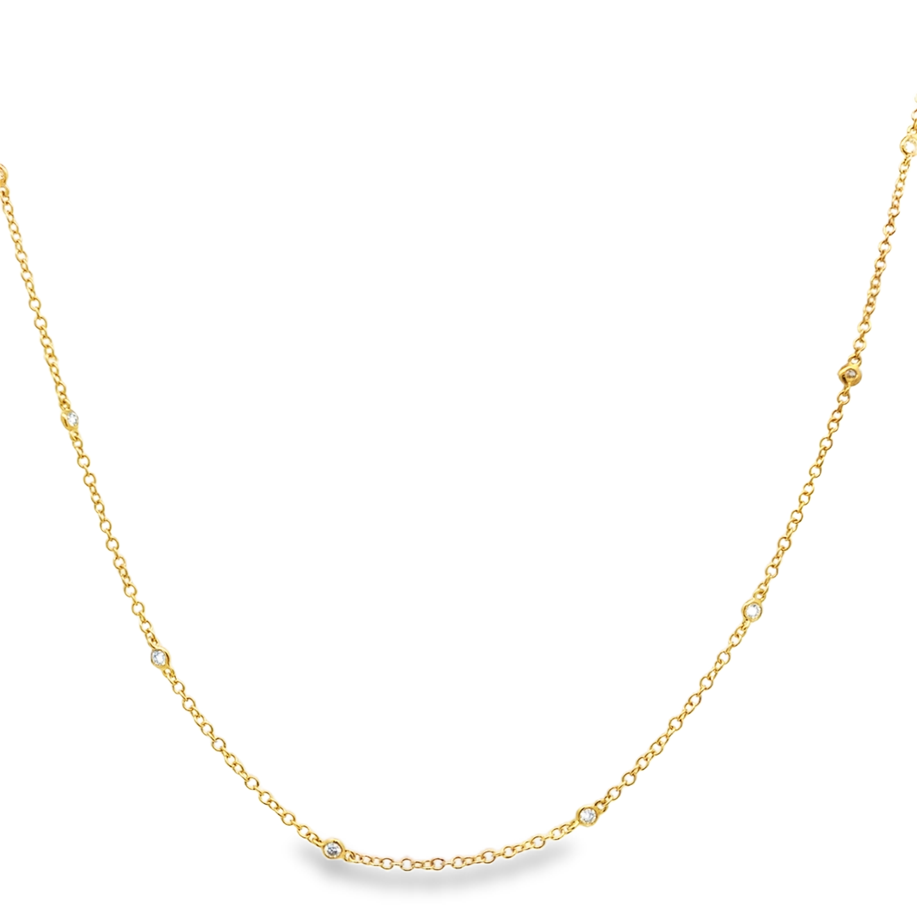 18K Yellow Gold Diamonds By The Yard Necklace
