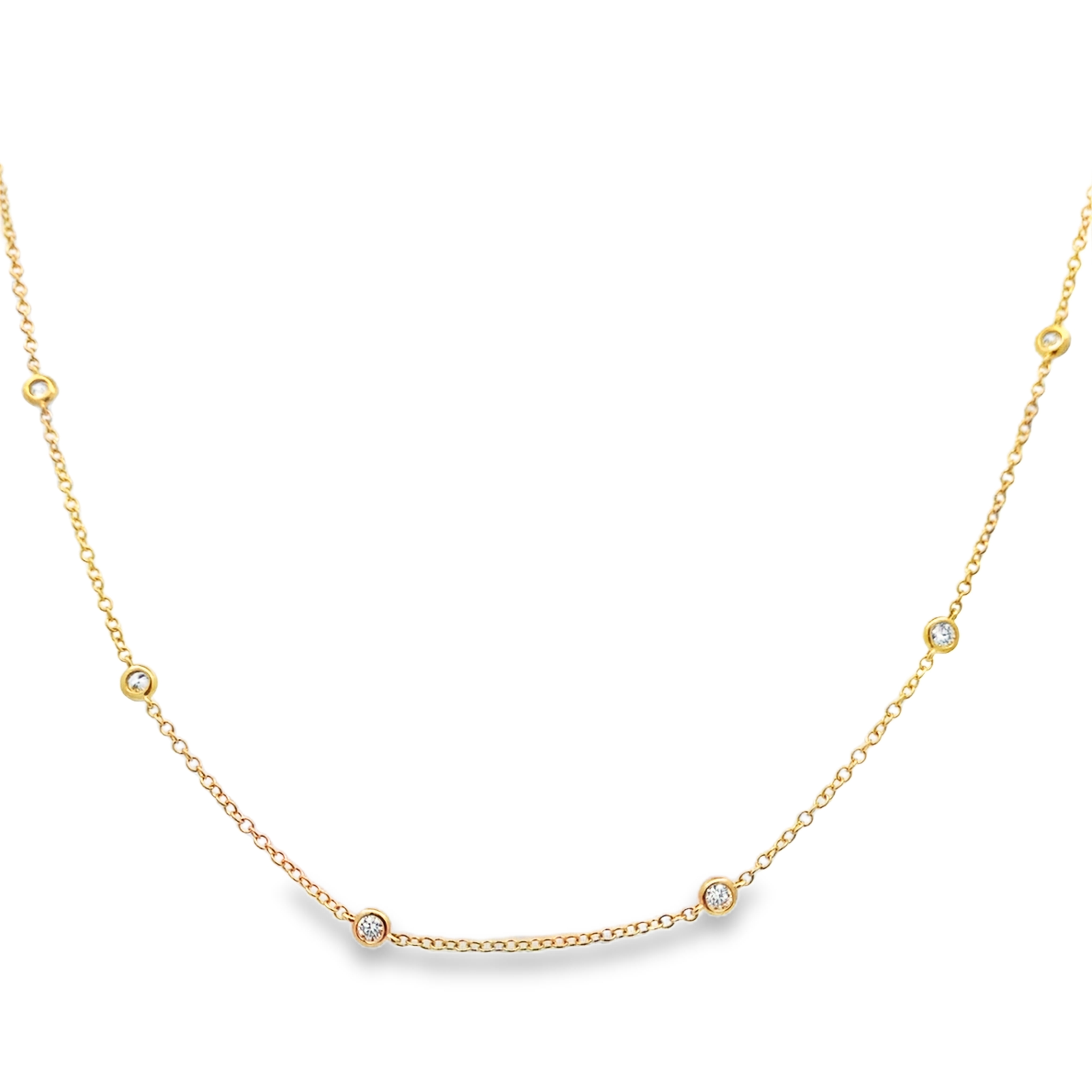 18K Yellow Gold Diamonds By The Yard Necklace