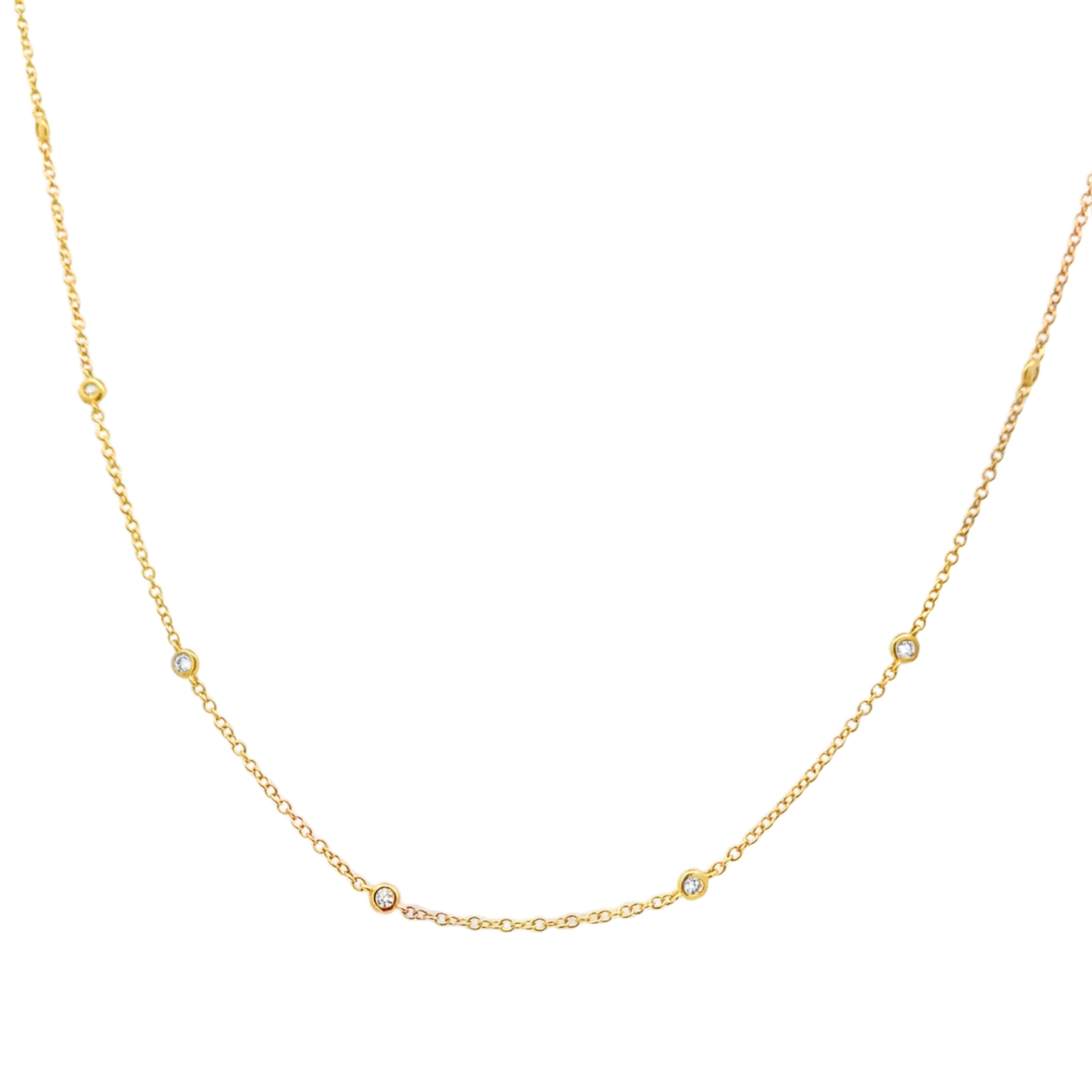 18K Yellow Gold 1/3-Carat Diamonds By The Yard Necklace