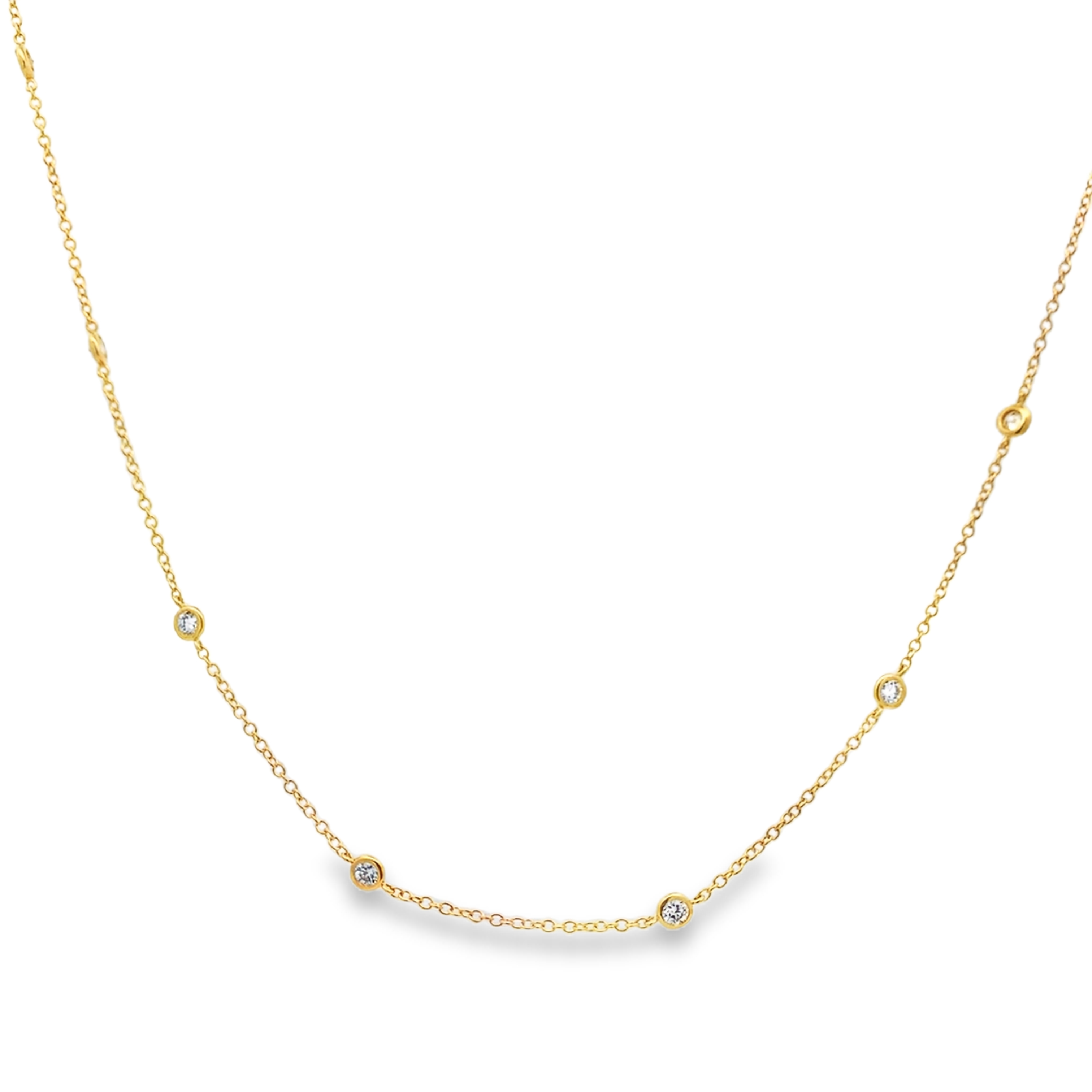 18K Yellow Gold 3/4-Carat Diamonds By The Yard Necklace