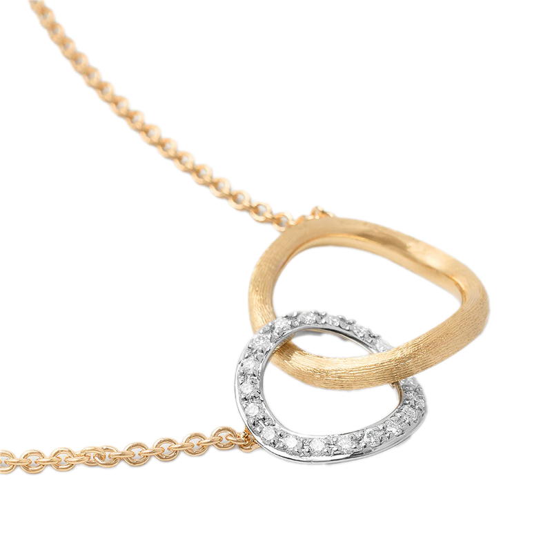 Marco Bicego 18K Two-Tone Jaipur Collection Diamond Mixed Link Necklace