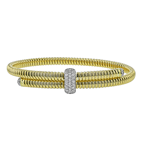 Simon G. 18K Two-Tone Diamond Coil Wrap Bangle