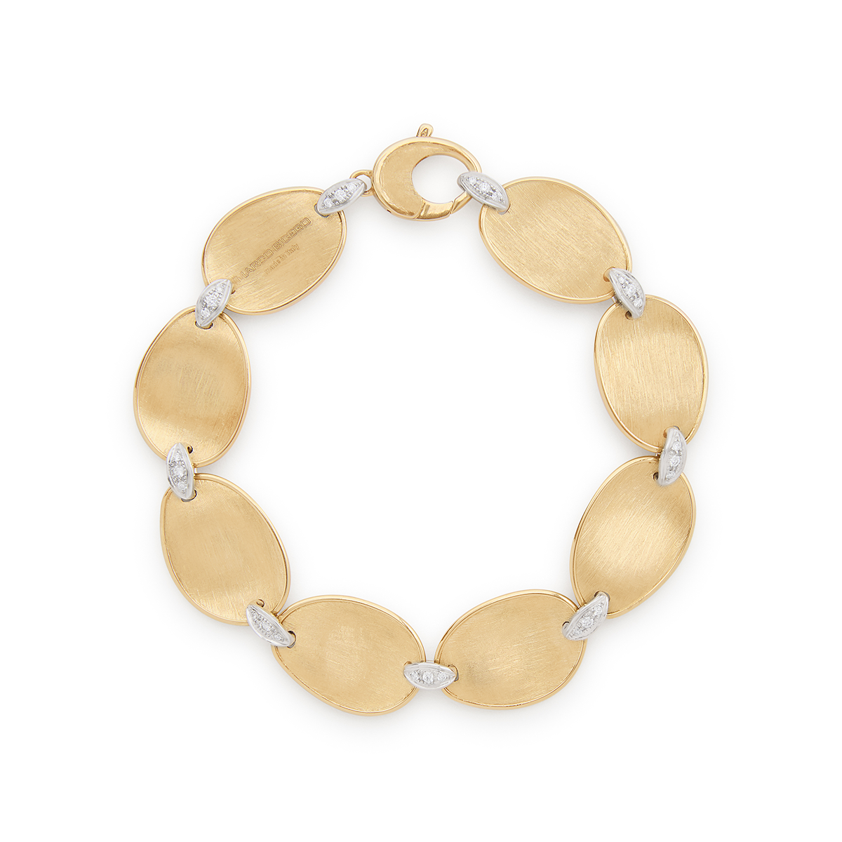 Marco Bicego 18K White & Yellow Gold Lunaria Diamond Acents Link Bracelet