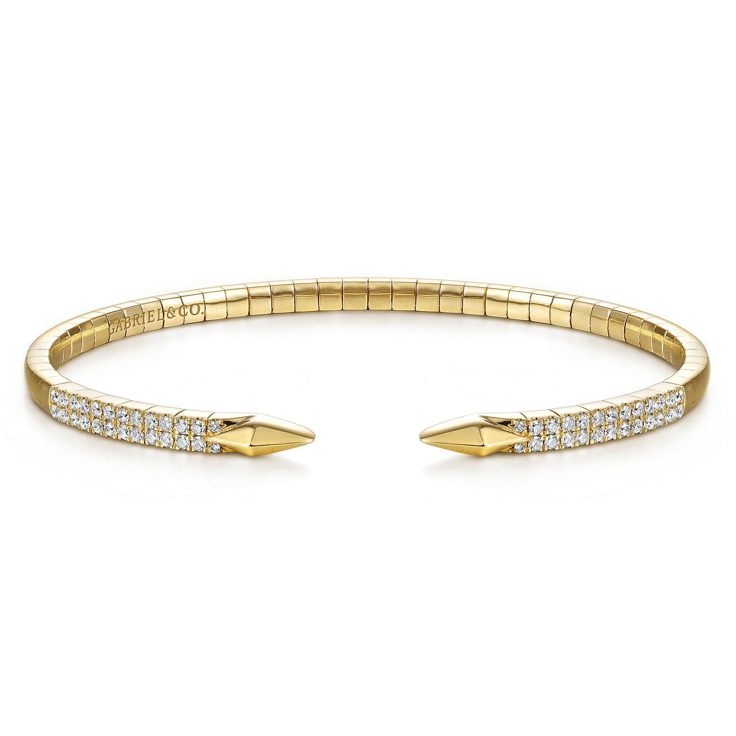 Gabriel & Co. 14K Yellow Gold Diamond Spear Bangle