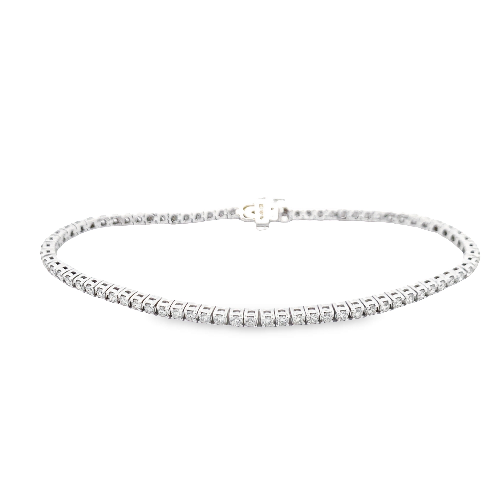 14K White Gold Diamond Tennis Bracelet