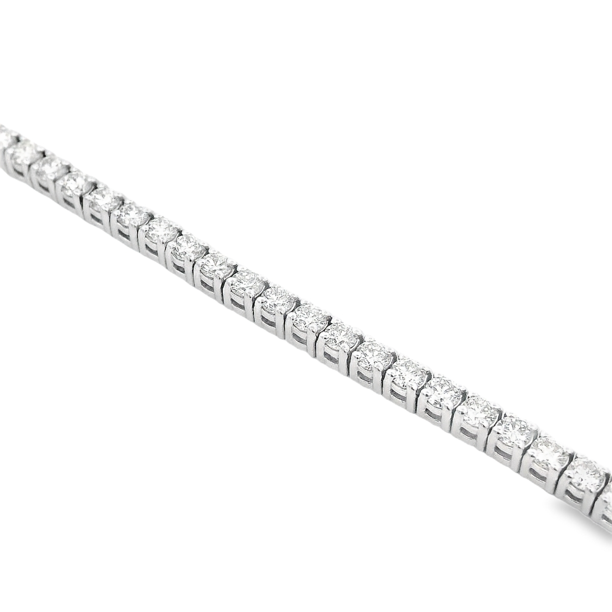 14K White Gold 3-Carat Diamond Tennis Bracelet