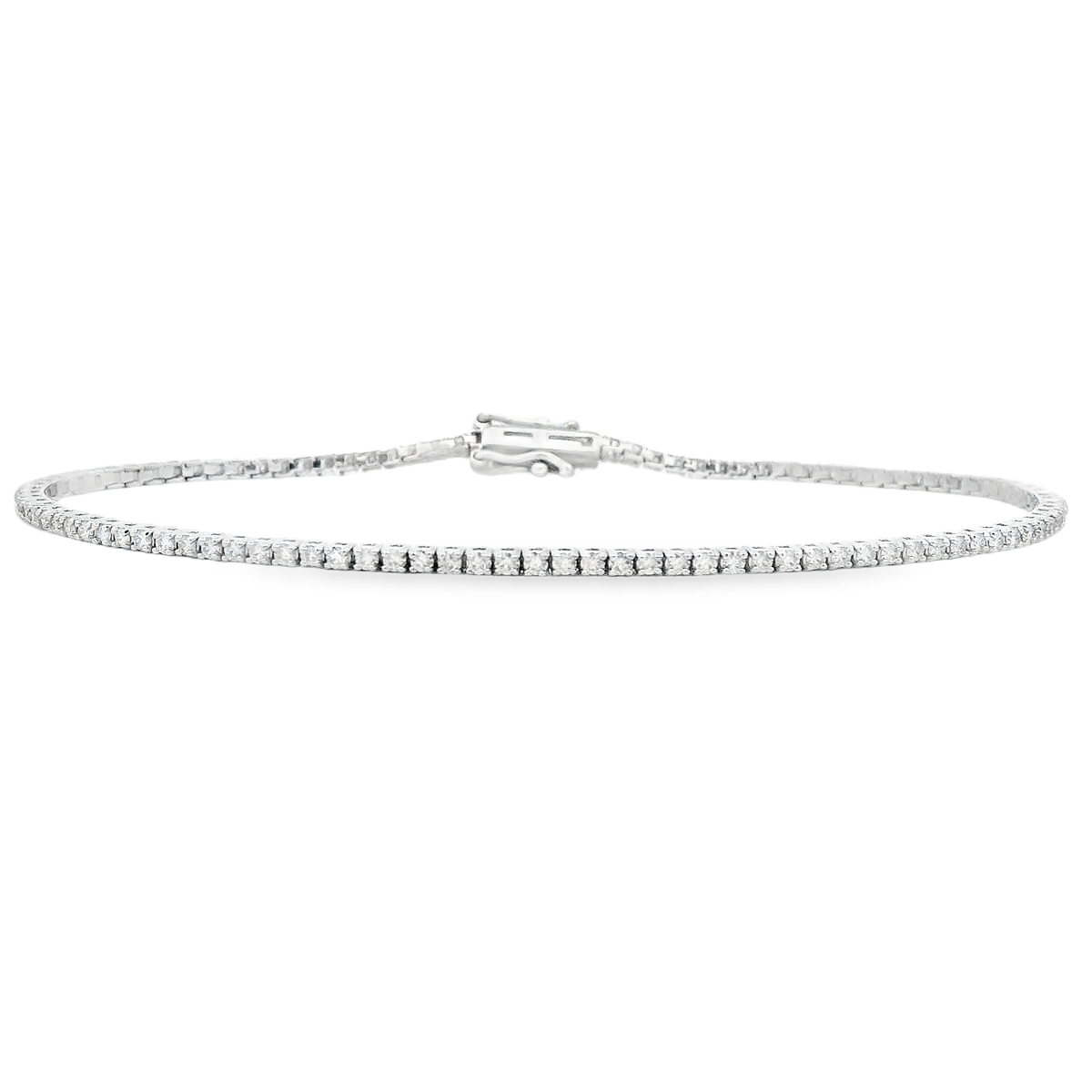 14K White Gold 1-Carat Diamond Tennis Bracelet