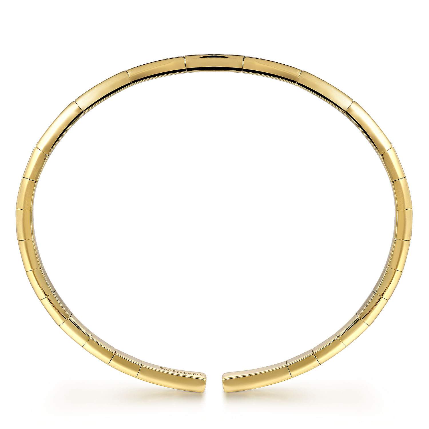 Gabriel & Co. 14K Yellow Gold Diamond Inner Channel Cuff Bangle