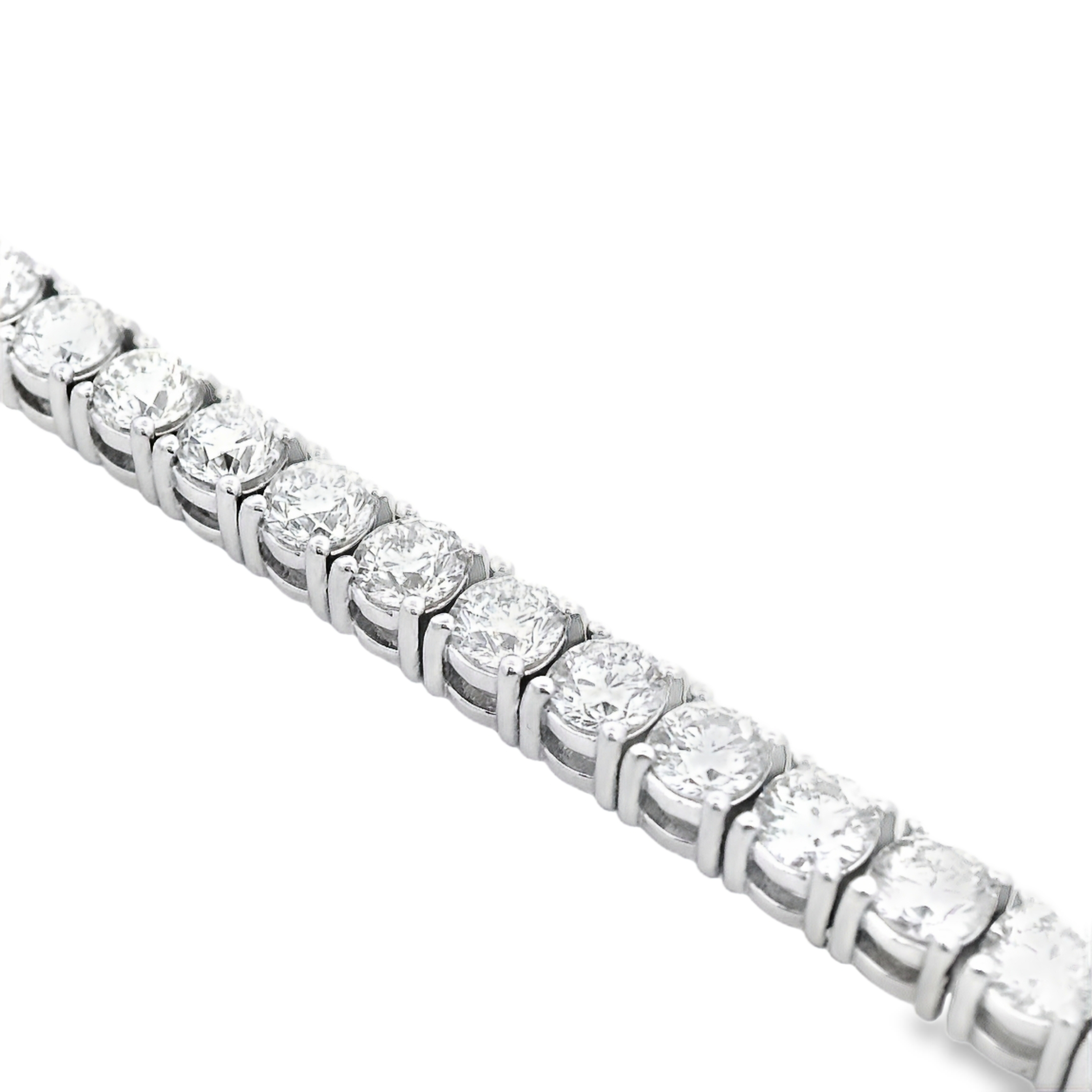 14K White Gold 10-Carat Diamond Tennis Bracelet