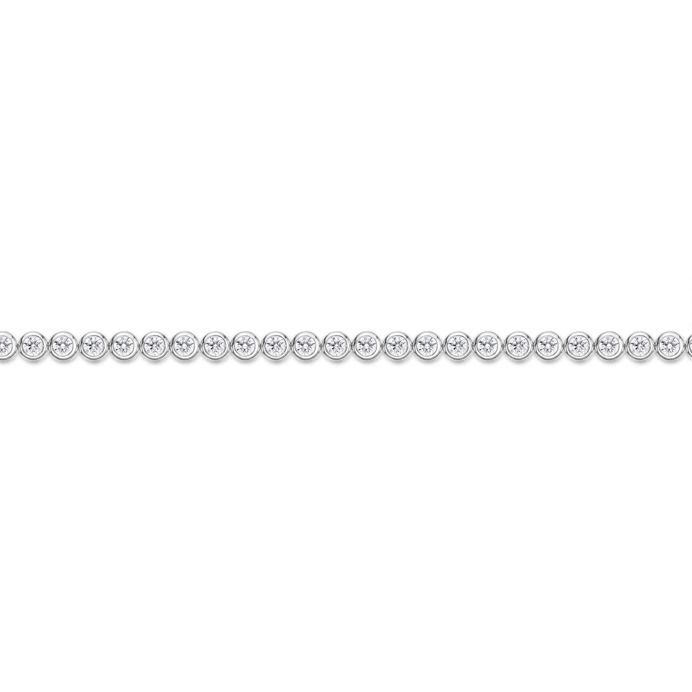 Memoire 18K White Gold Bezel Diamond Line Bracelet