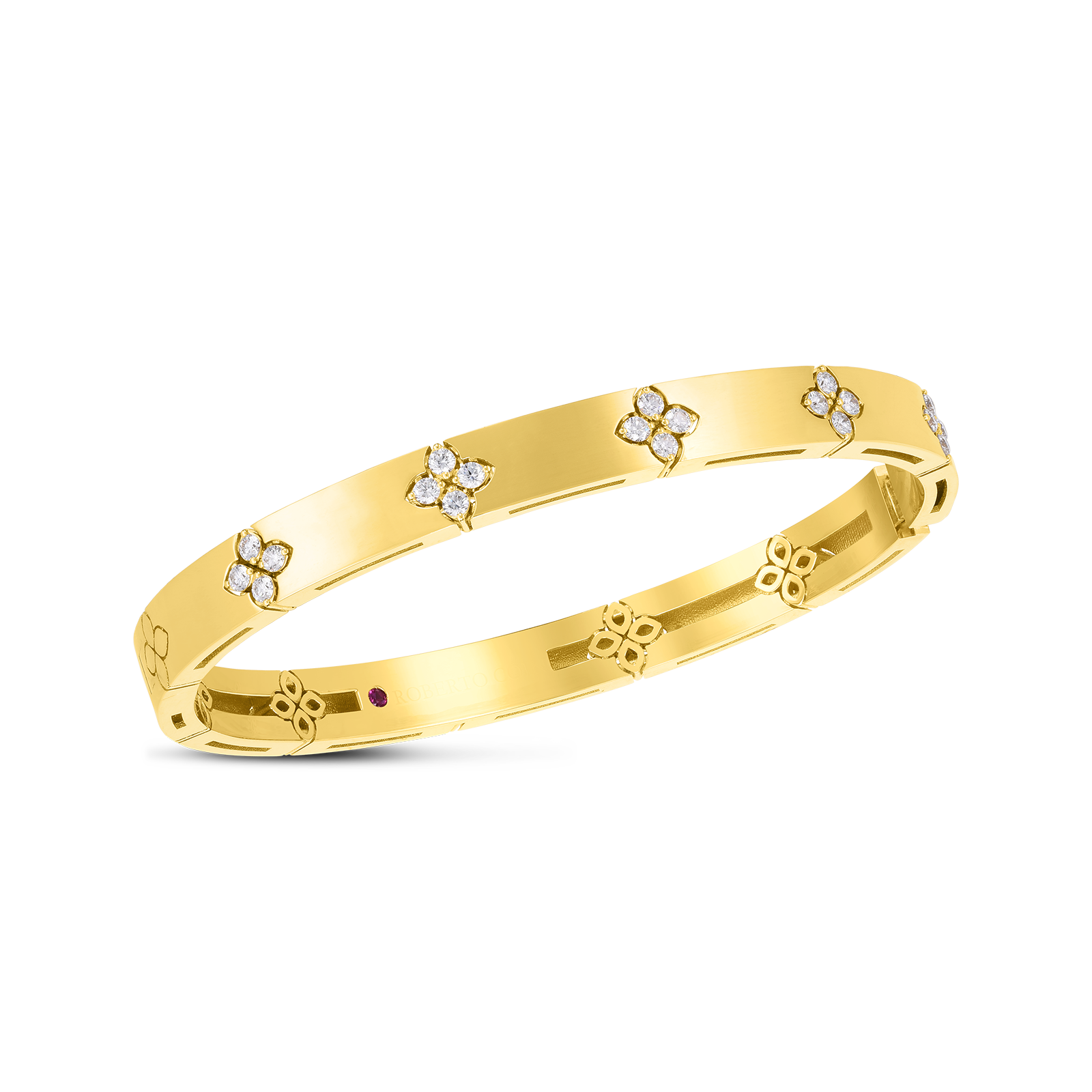Roberto Coin 18K Yellow Gold Diamond Love in Verona Bangle