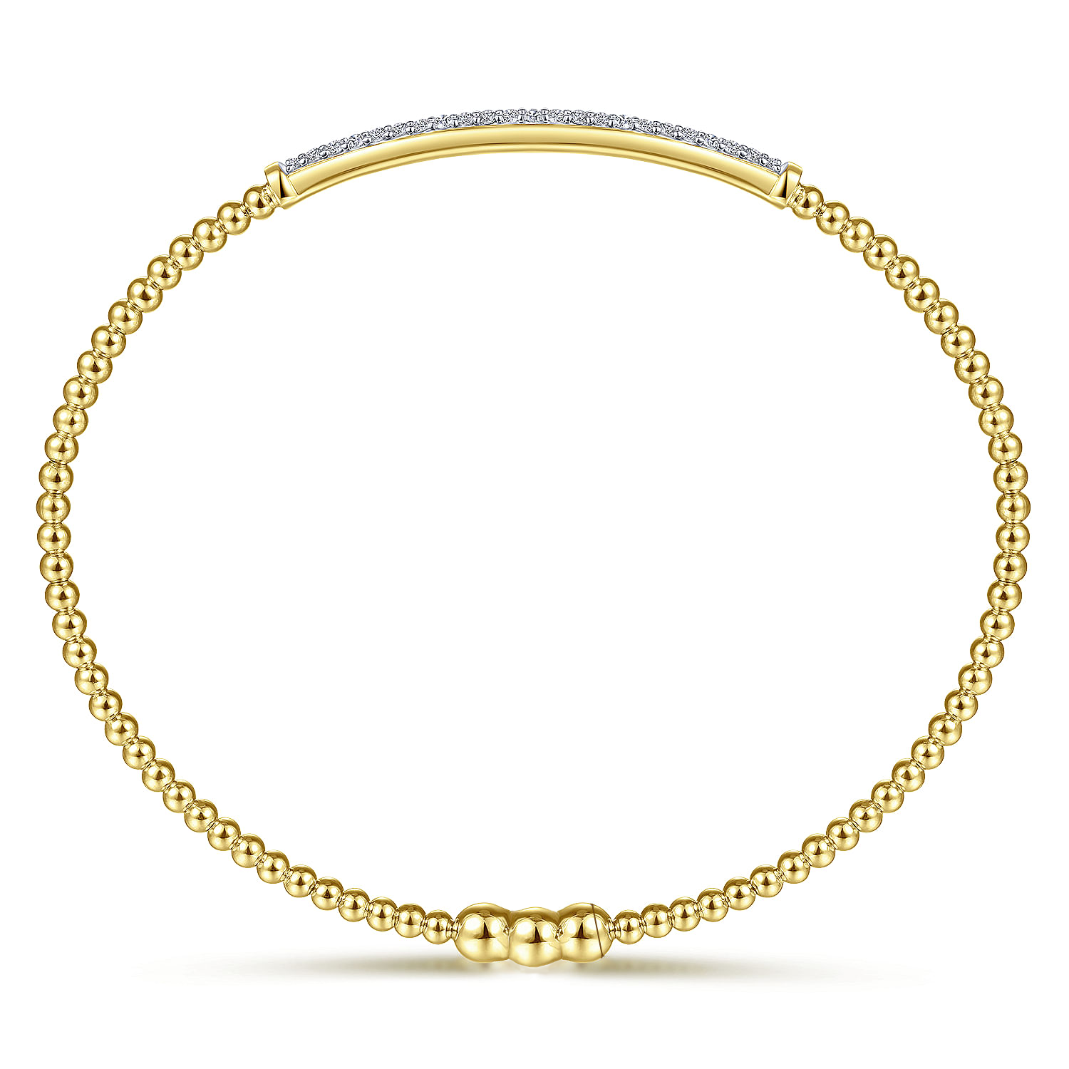 Gabriel & Co.14K  Bujukan Locking Diamond Bangle