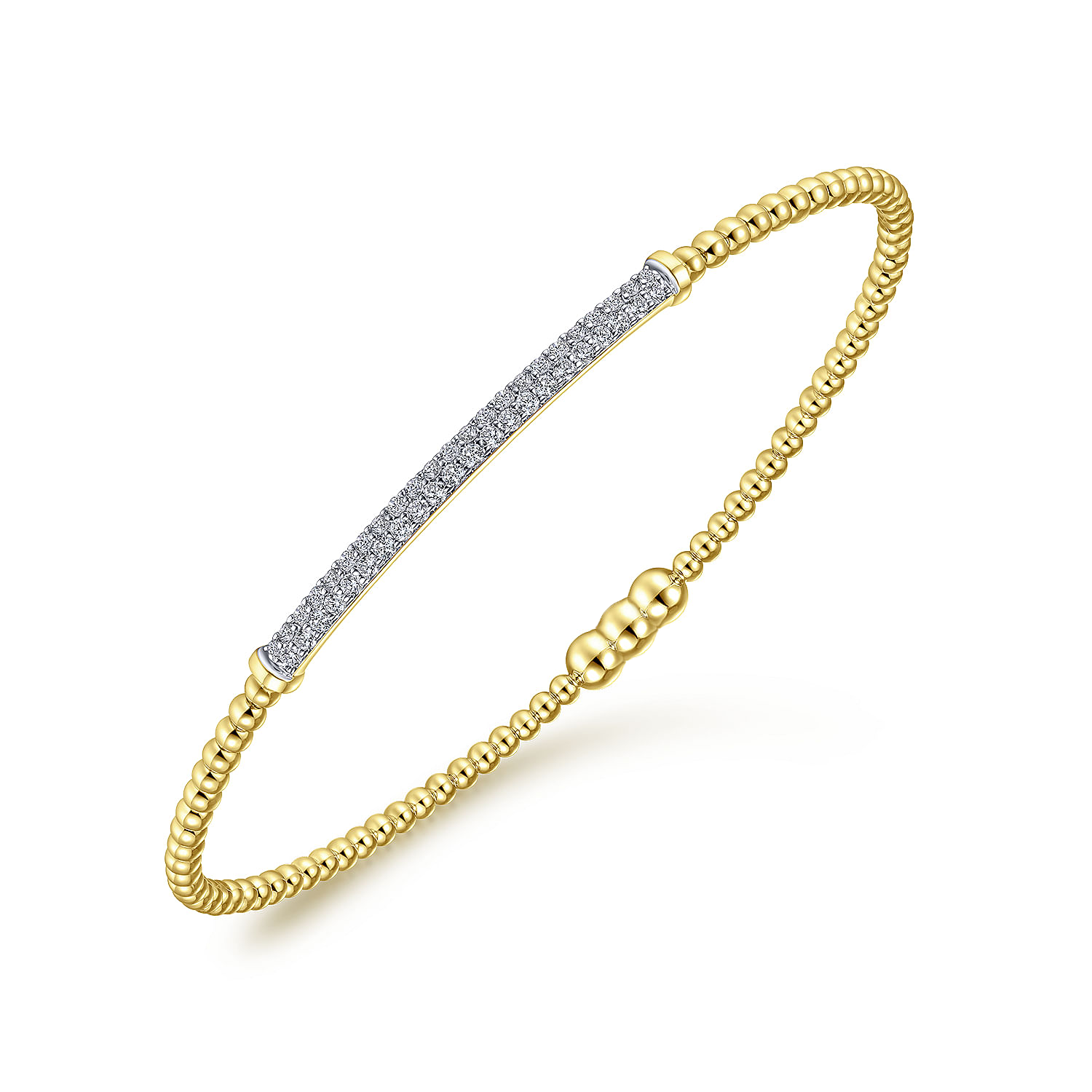 Gabriel & Co.14K  Bujukan Locking Diamond Bangle