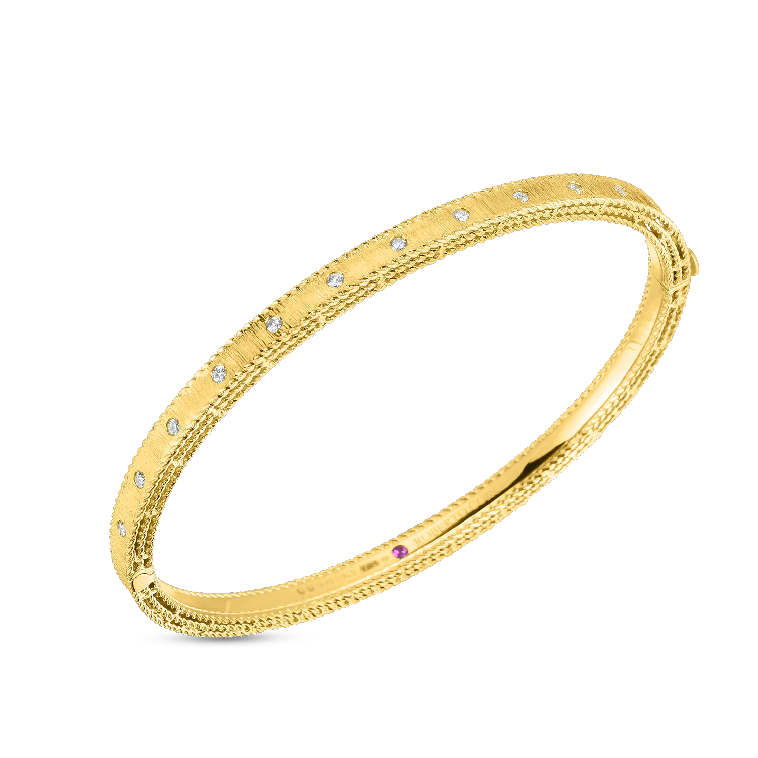 Roberto Coin 18K Yellow Gold Princess Diamond Bangle