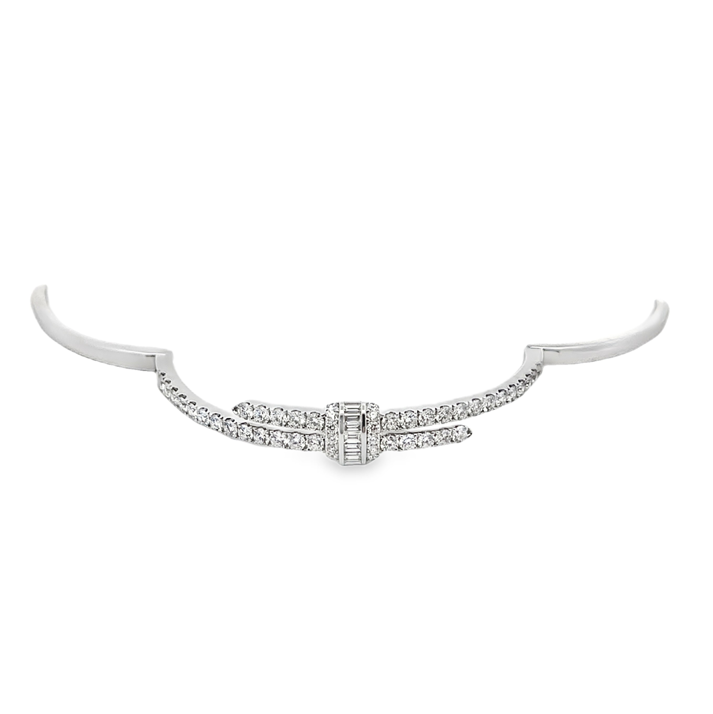 Damaso 18K White Gold Diamond Bangle