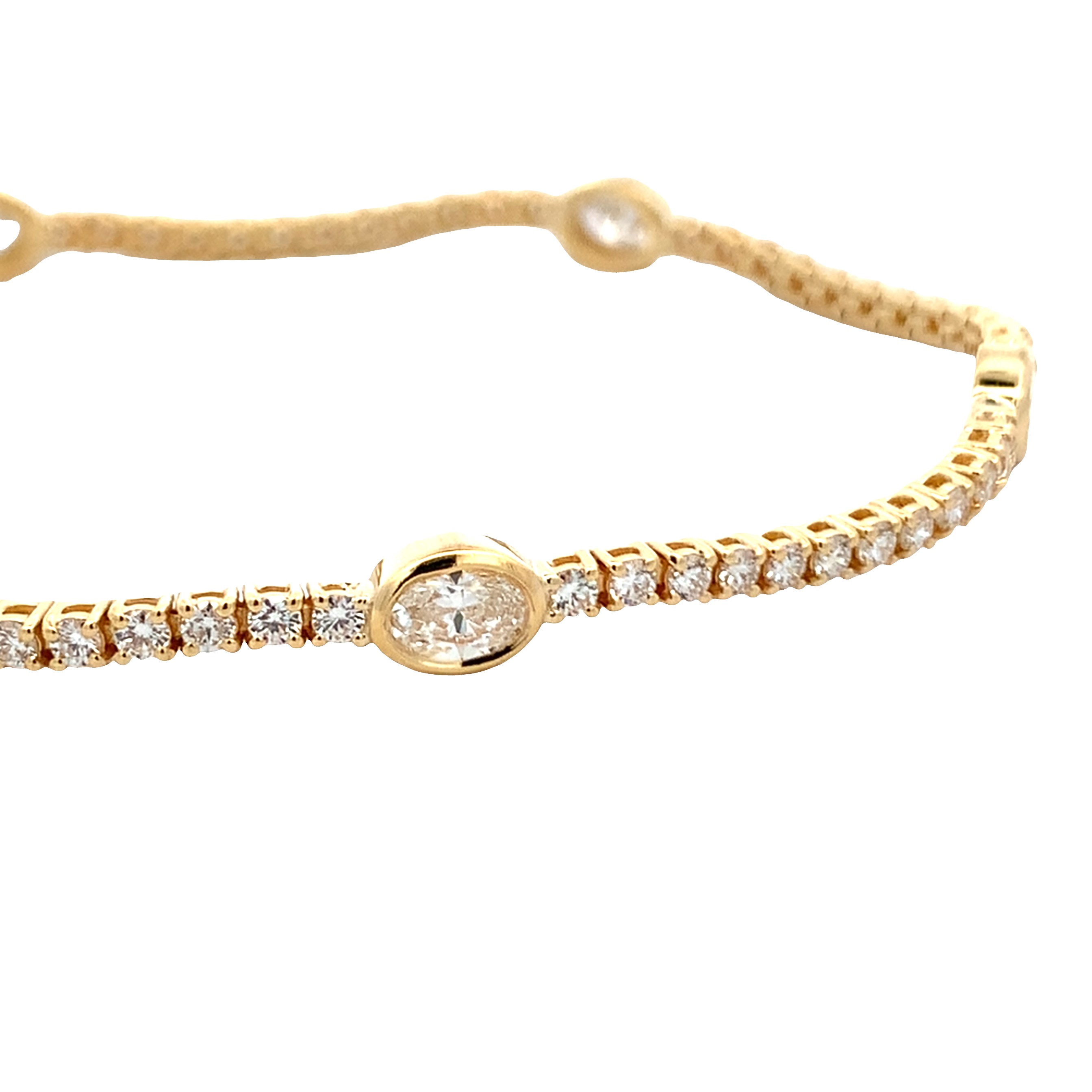 Norman Silverman 18K Yellow Gold 3.3 Carat Diamond Bracelet