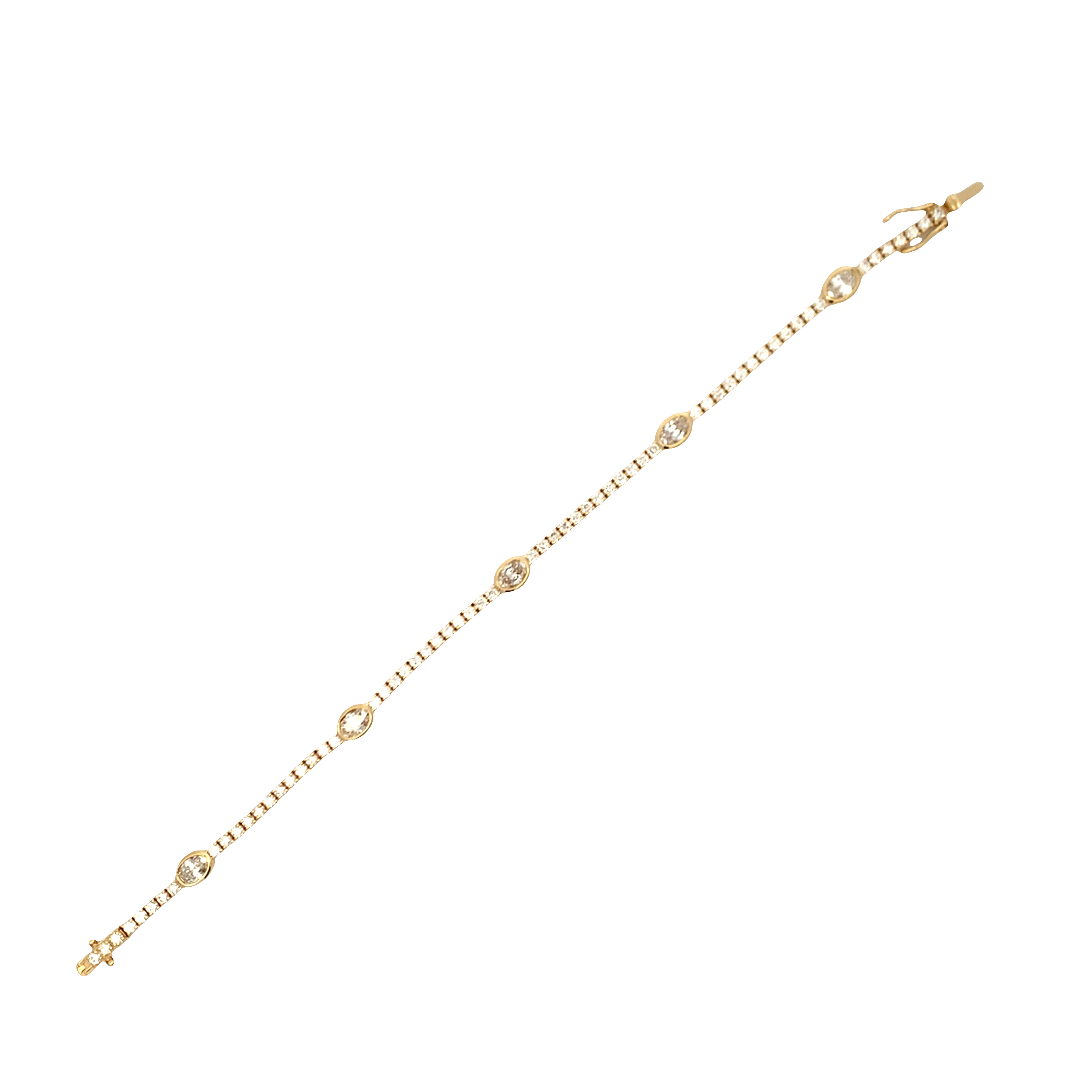 Norman Silverman 18K Yellow Gold 3.3 Carat Diamond Bracelet
