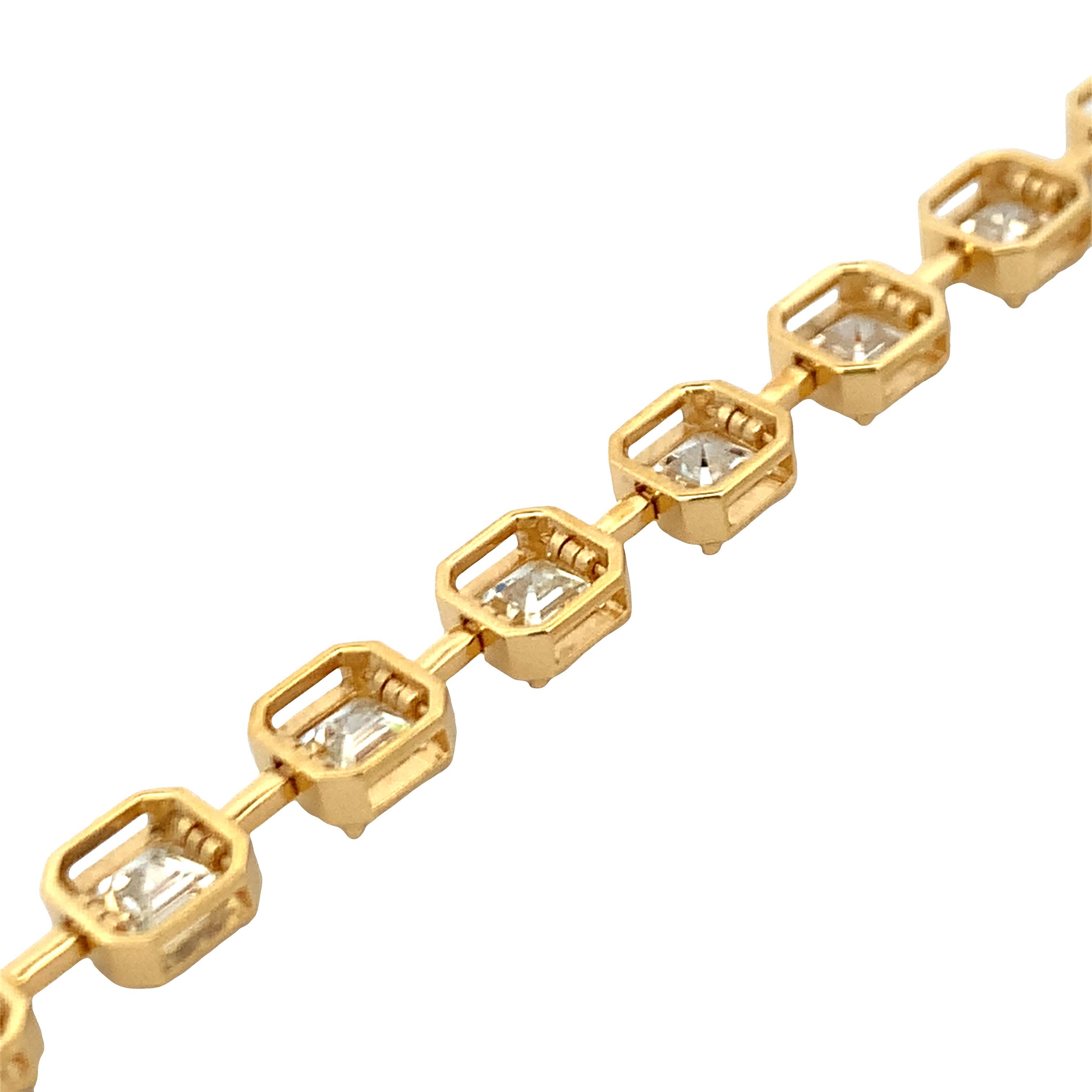 Norman Silverman 18K Yellow Gold 17 Diamond Stations Bracelet