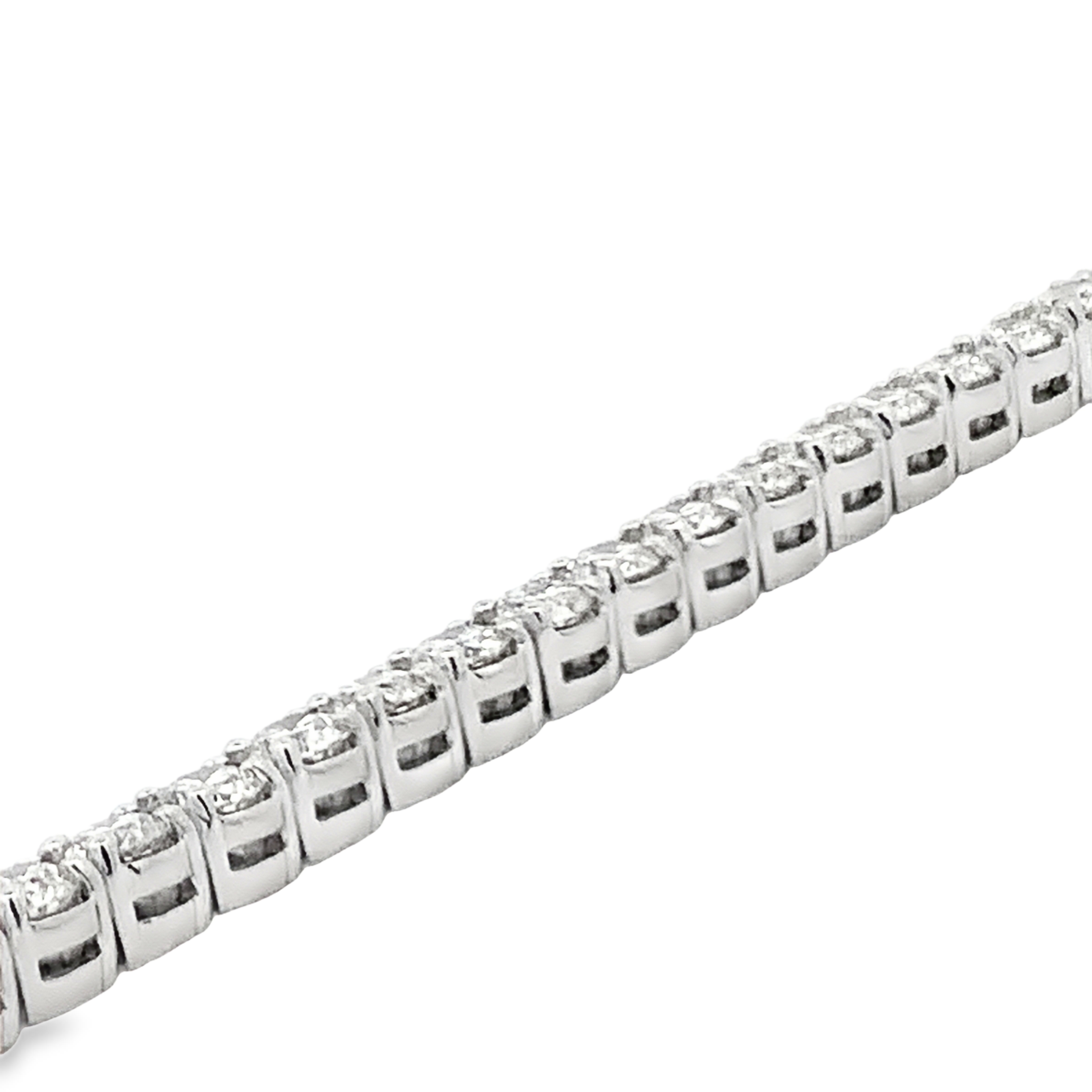14K White Gold 6 Carat Diamond Tennis Bracelet