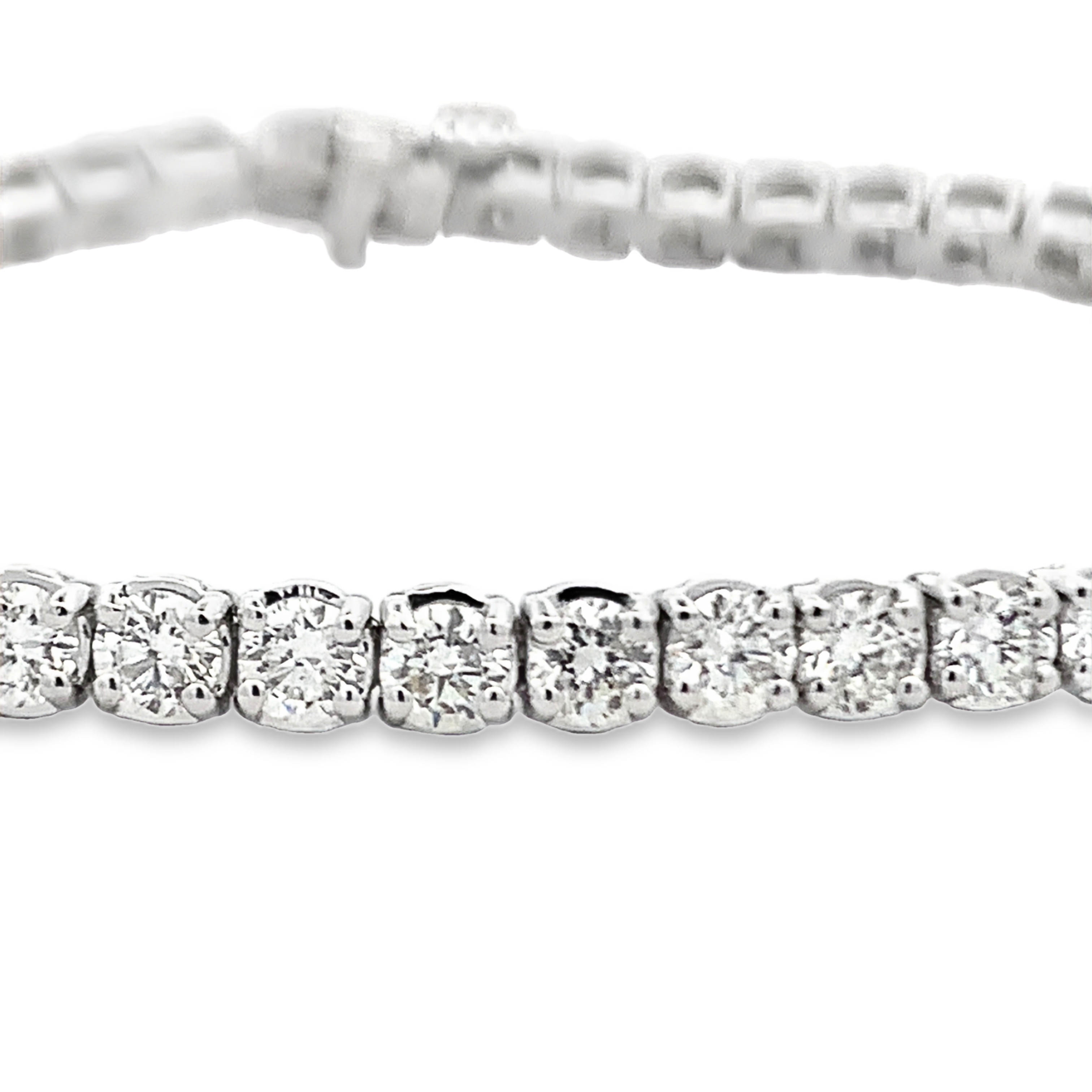 14K White Gold 6 Carat Diamond Tennis Bracelet