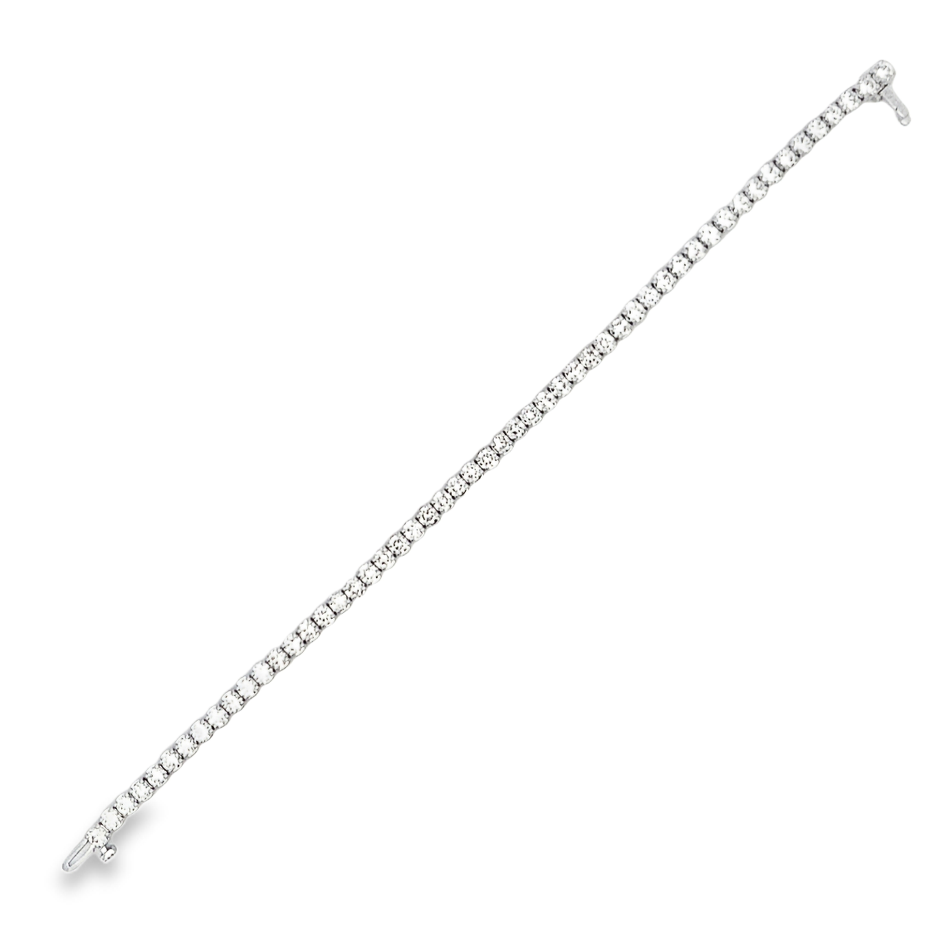 14K White Gold 6 Carat Diamond Tennis Bracelet