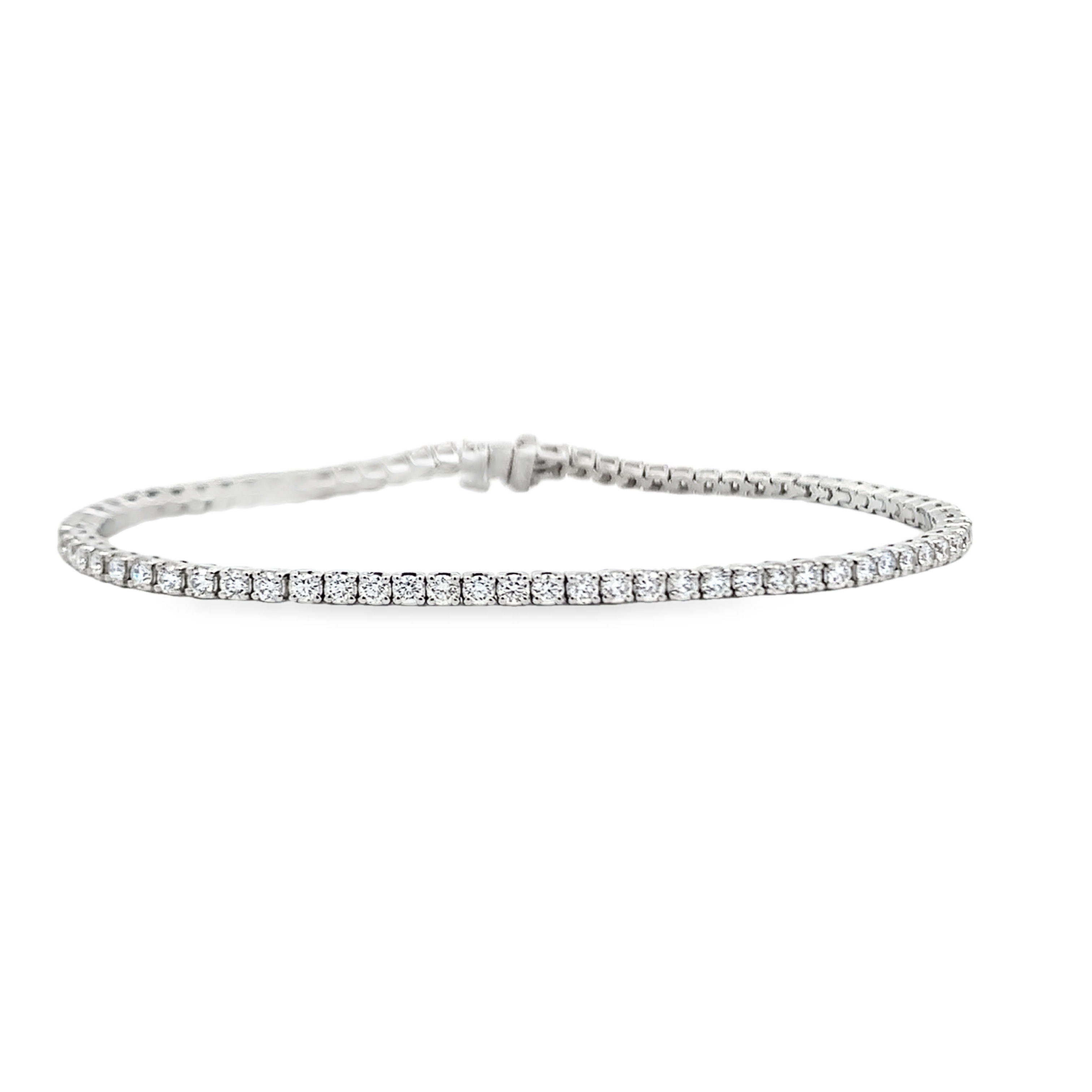 14K White Gold 2 Carat Diamond Tennis Bracelet