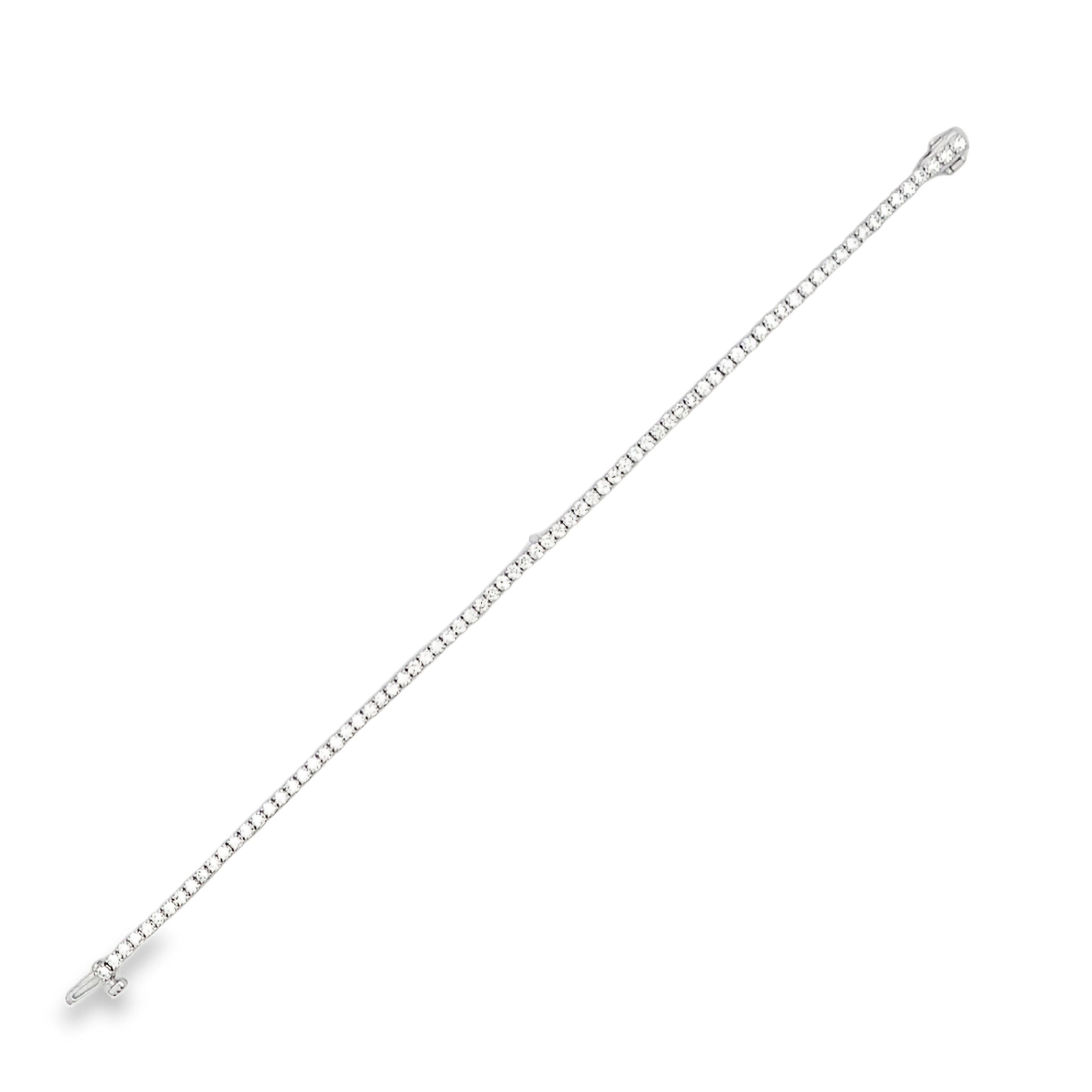 14K White Gold 2 Carat Diamond Tennis Bracelet