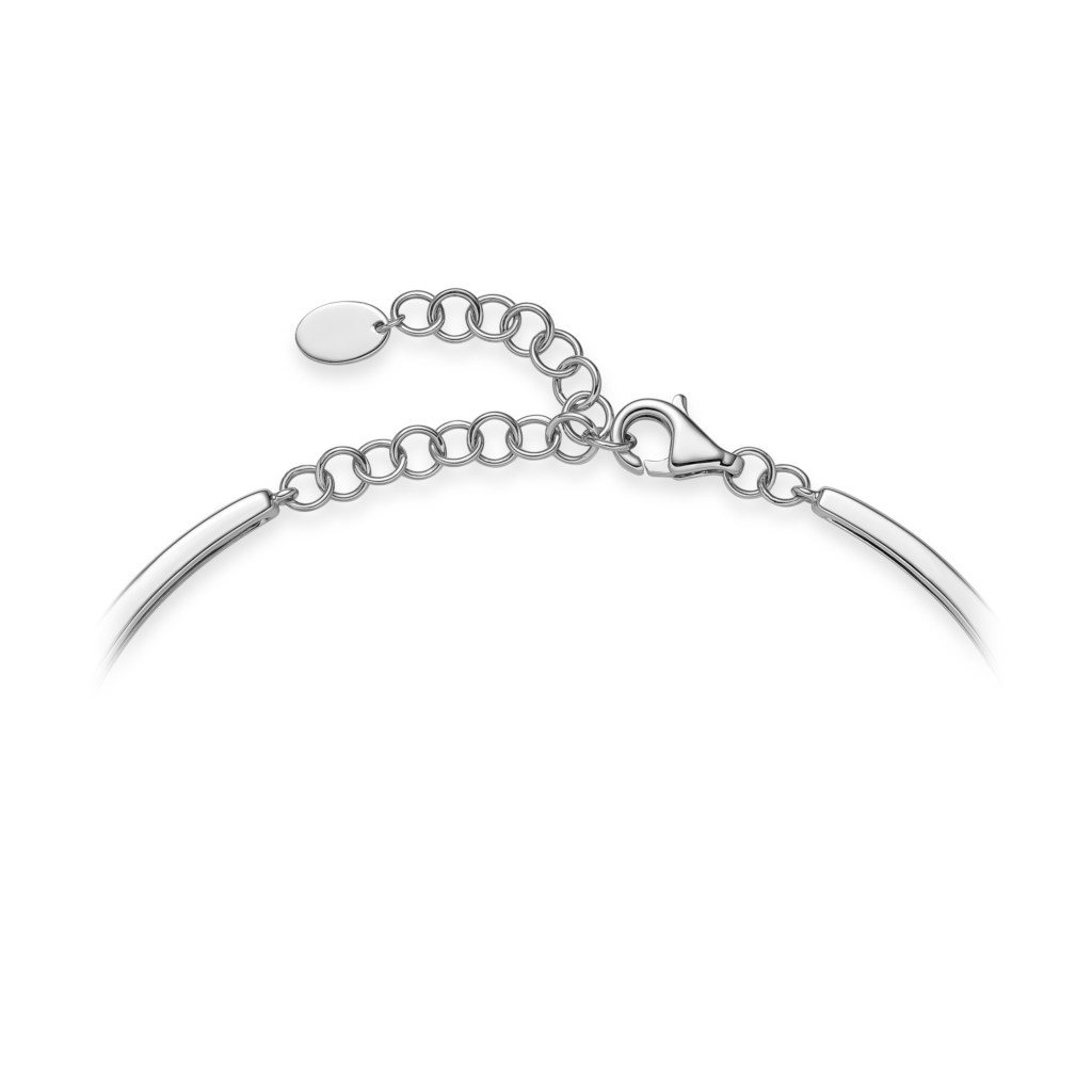 Memoire 18K White Gold Essentials Chain Diamond Bangle