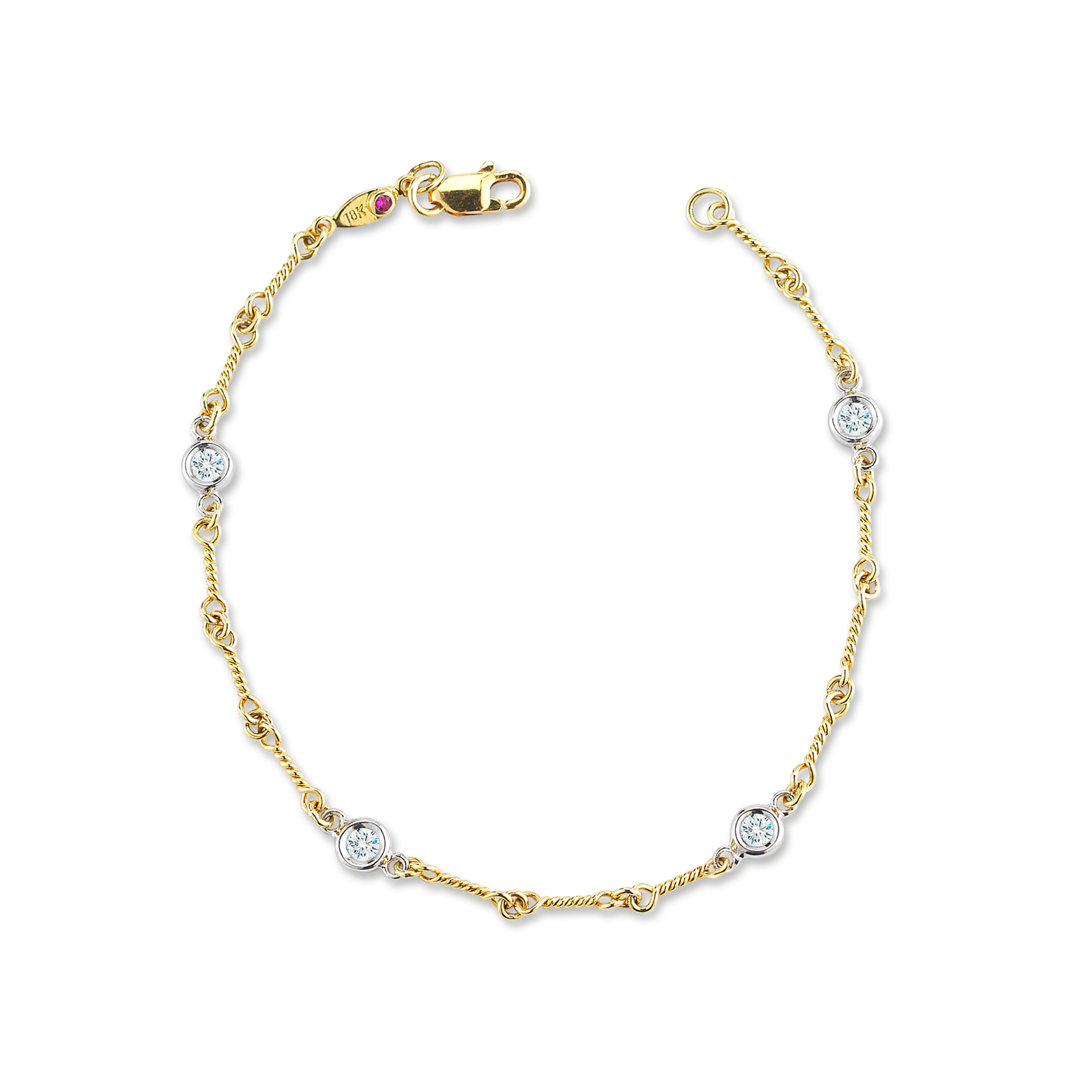Roberto Coin 18K Two-Tone Diamonds By The Inch Bracelet