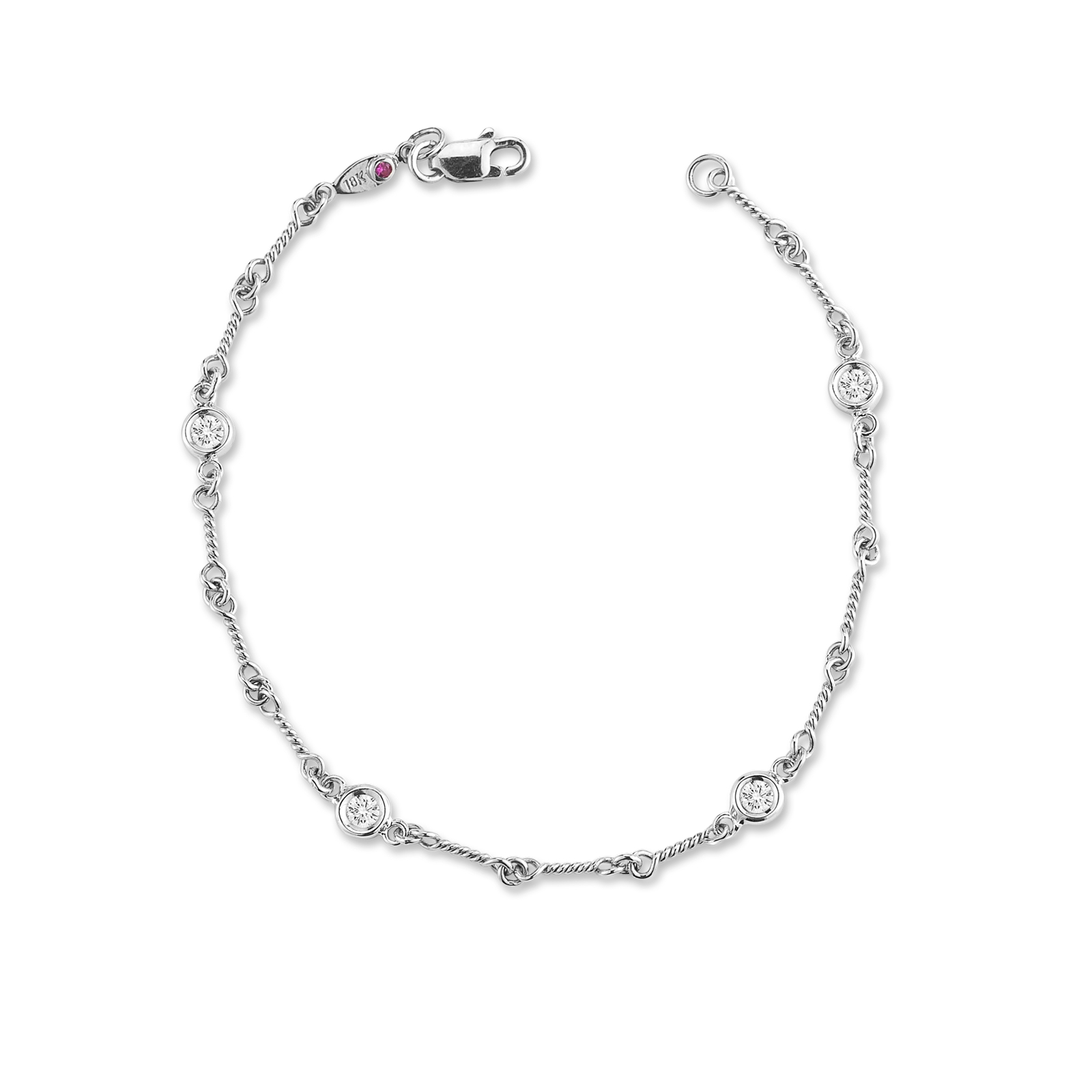 Roberto Coin 18K White Gold Diamonds By The Inch Bracelet