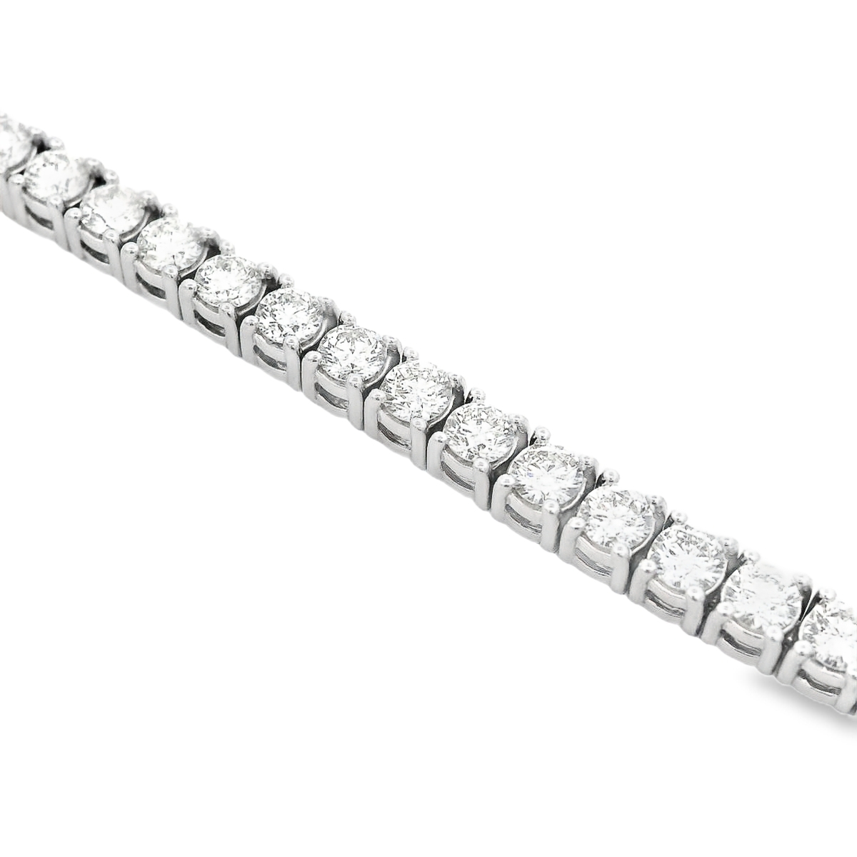14K White Gold 5-Carat Diamond Tennis Bracelet