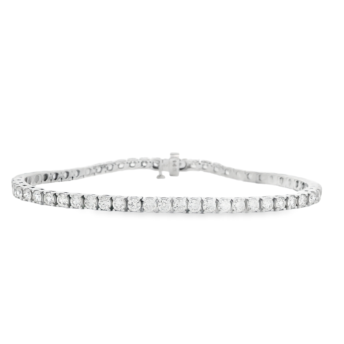 14K White Gold 5-Carat Diamond Tennis Bracelet