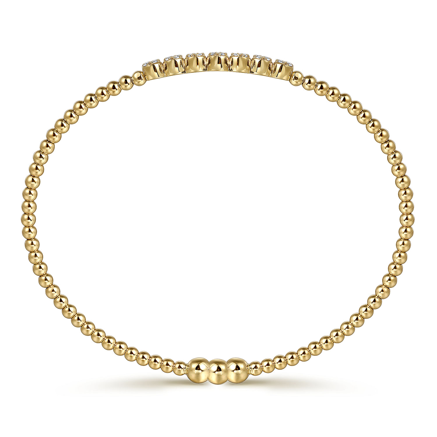 Gabriel & Co. 14K Yellow Gold Bujukan Diamond Locking Bangle