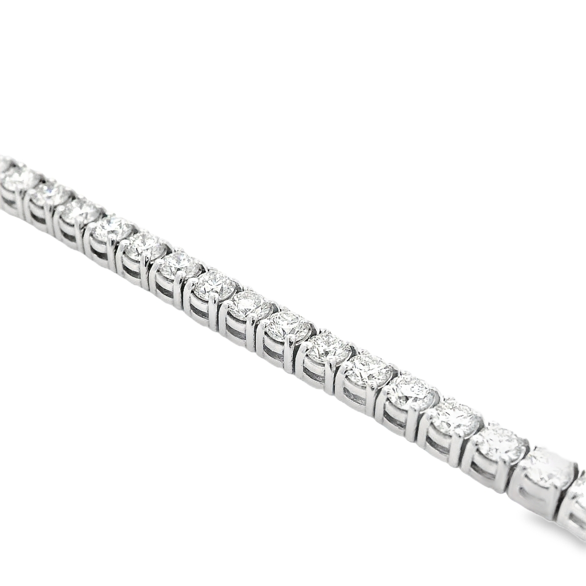 14K White Gold 6-Carat Diamond Tennis Bracelet