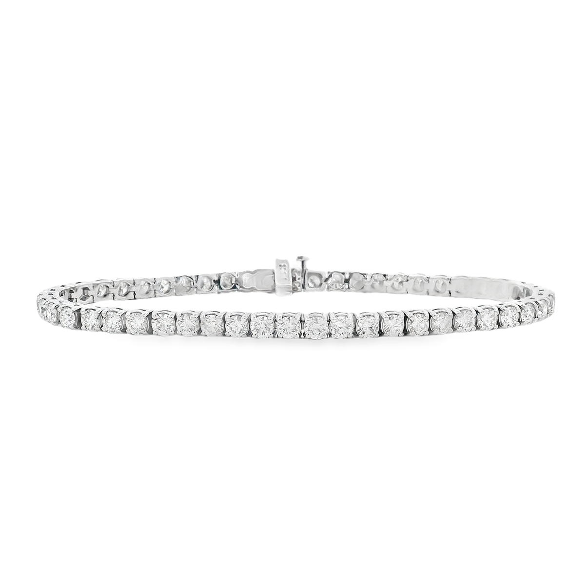 14K White Gold 6-Carat Diamond Tennis Bracelet